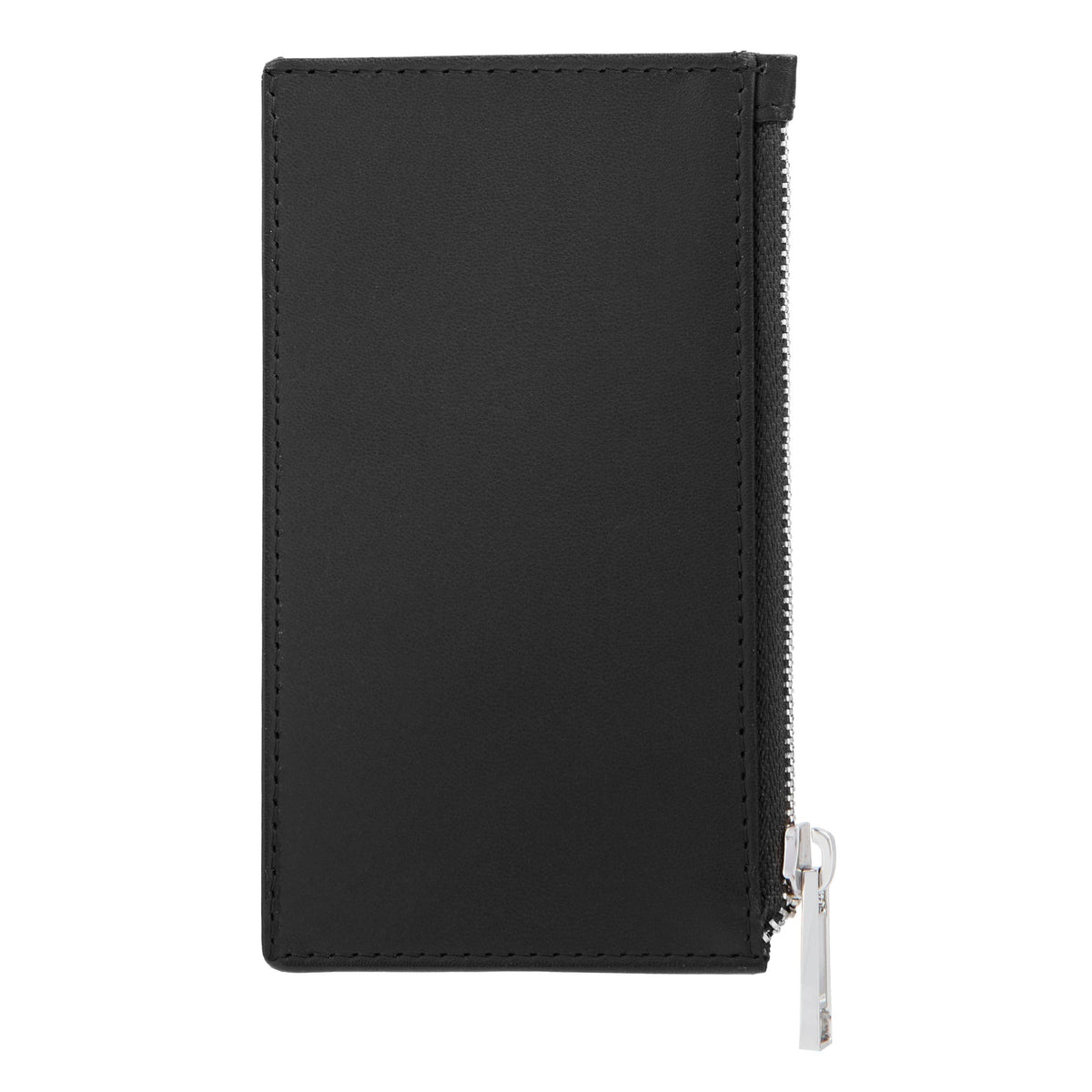 Card Holder Zip Classic Smooth Black