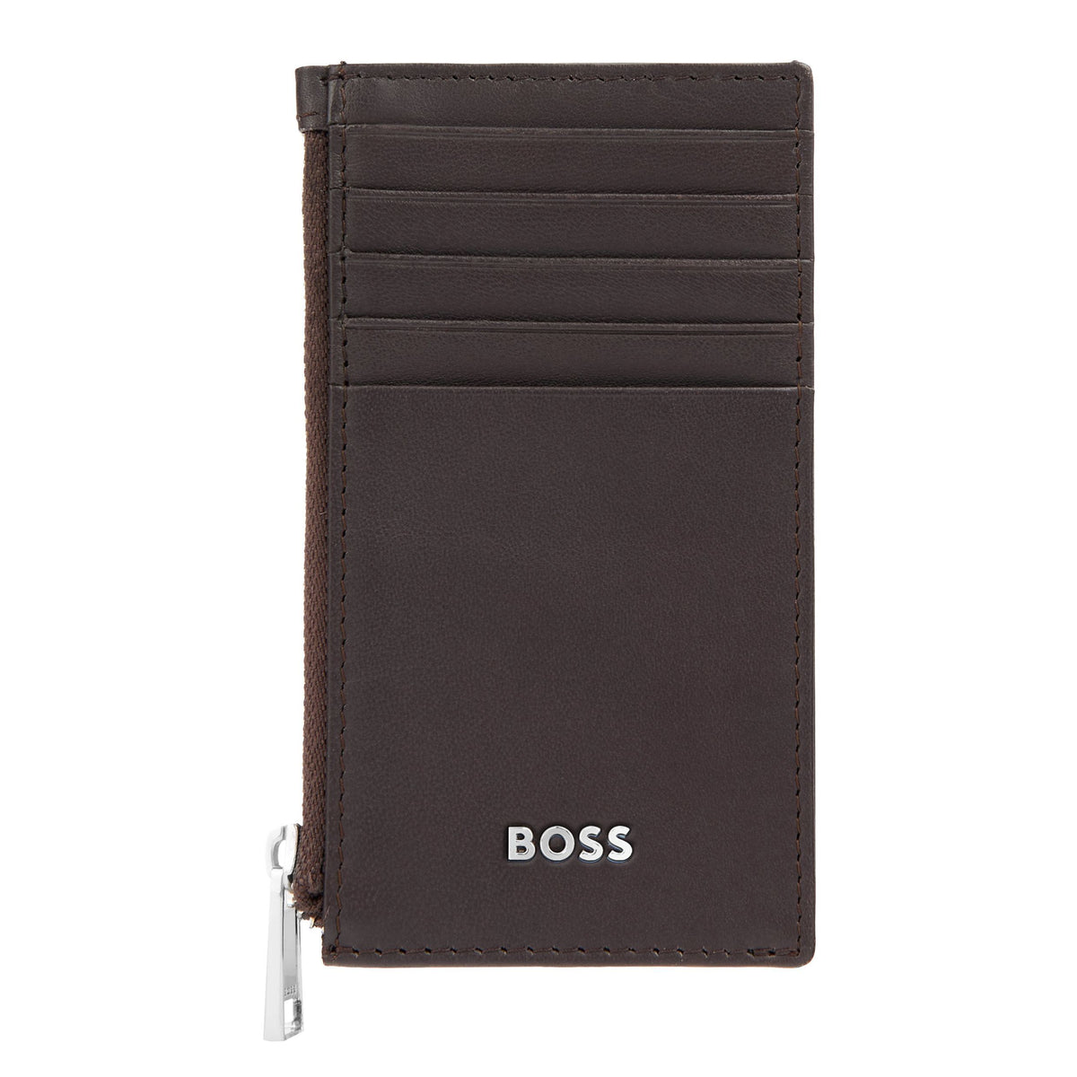 Card Holder Zip Classic Smooth Black