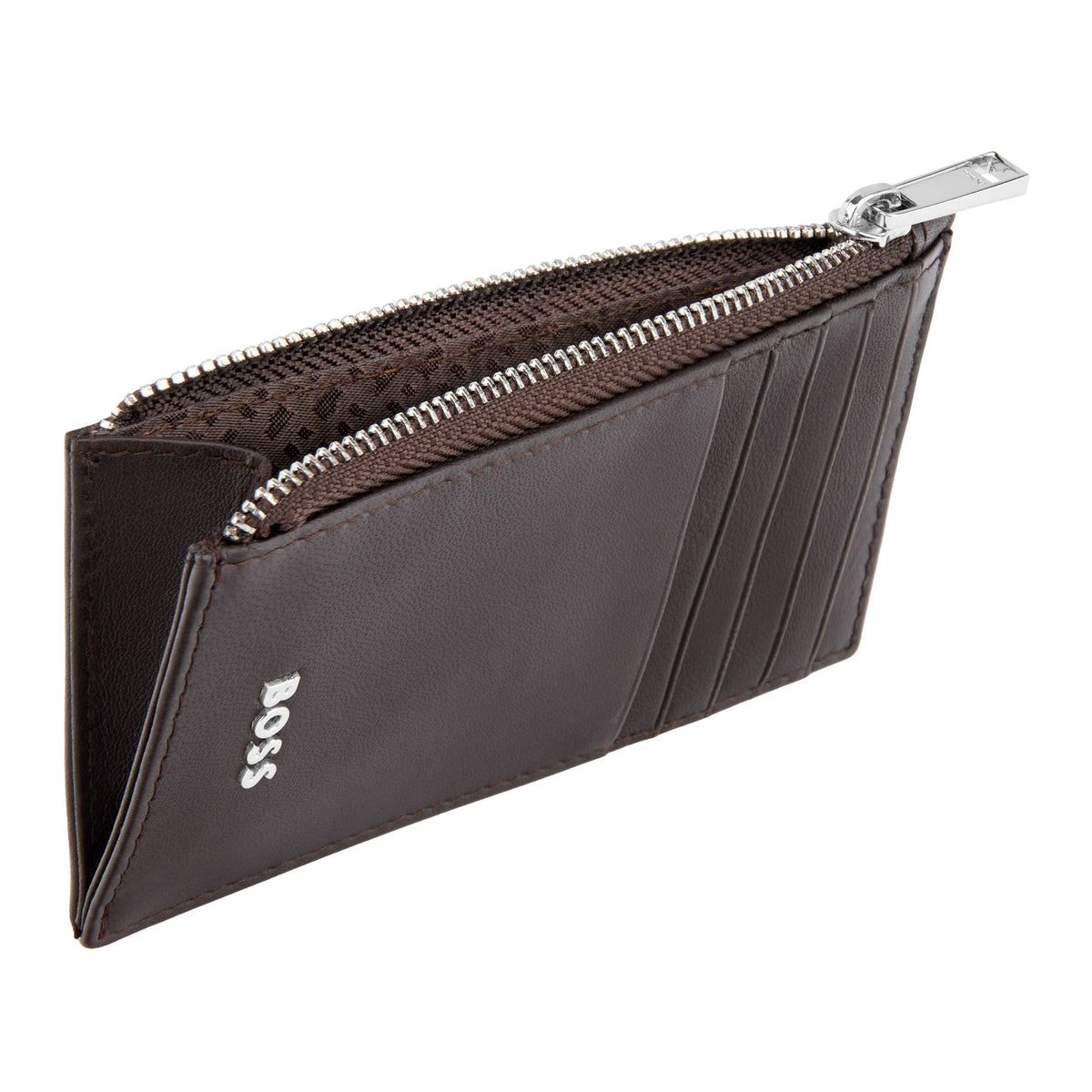 Card Holder Zip Classic Smooth Black