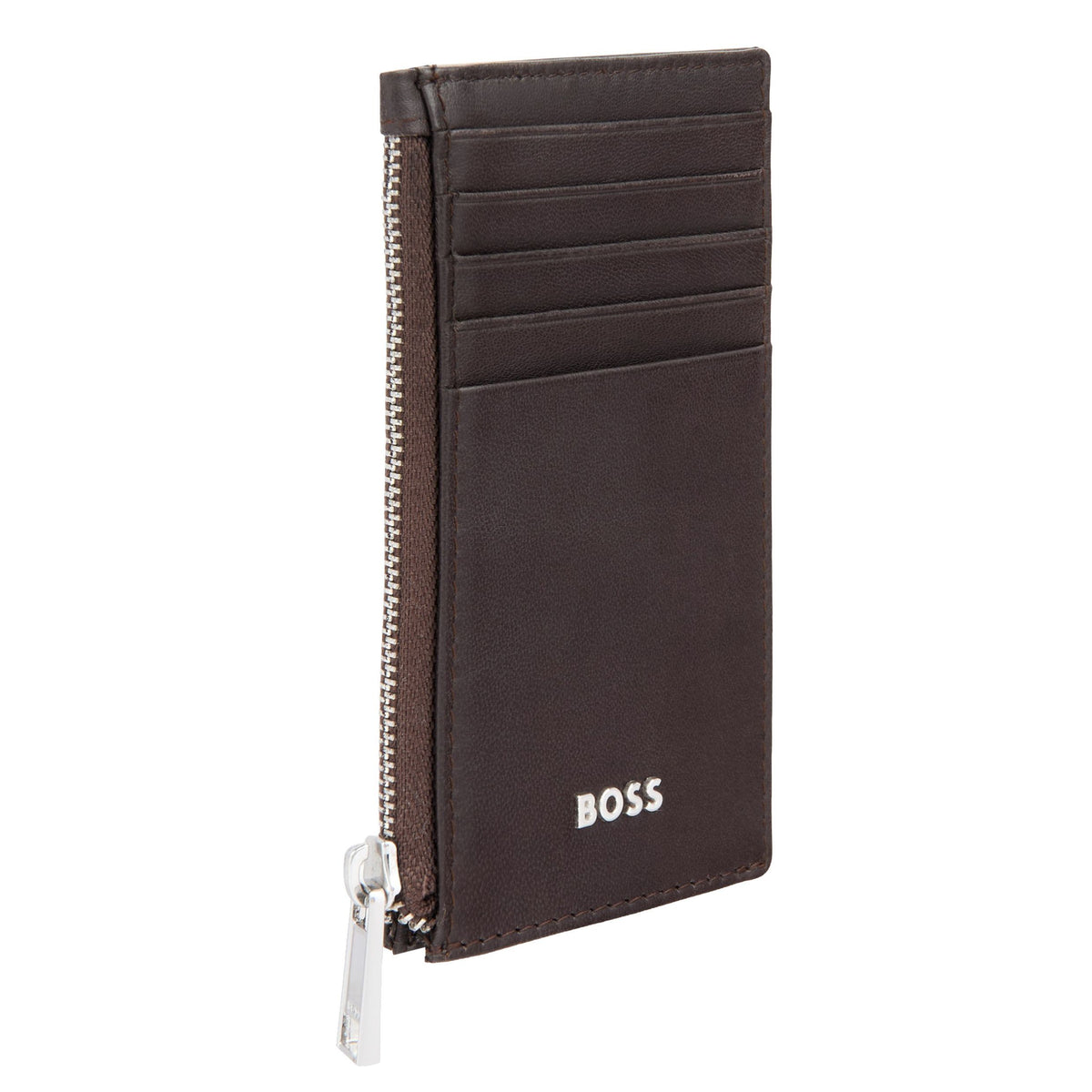 Card Holder Zip Classic Smooth Black
