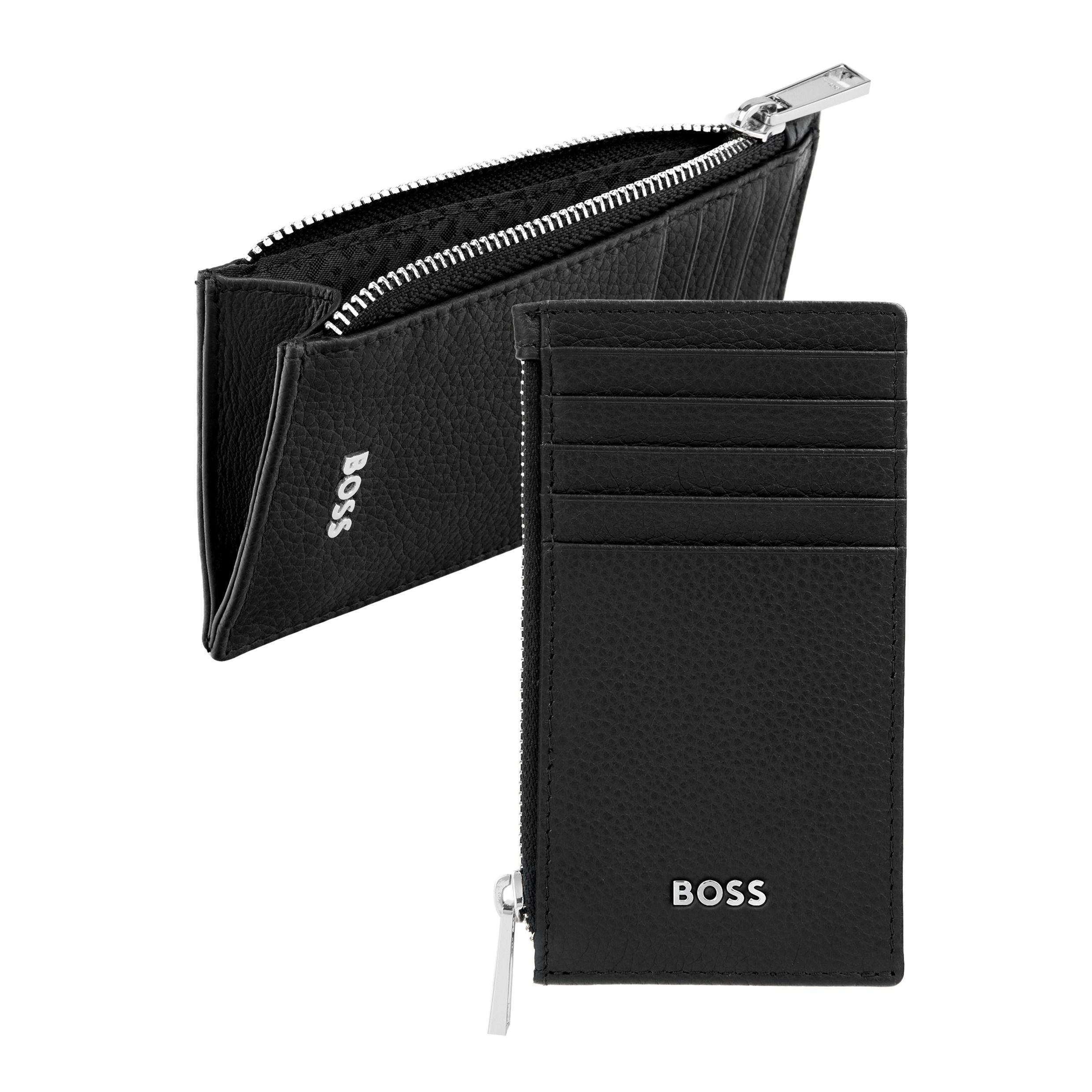 Card Holder Zip Classic Grained Black