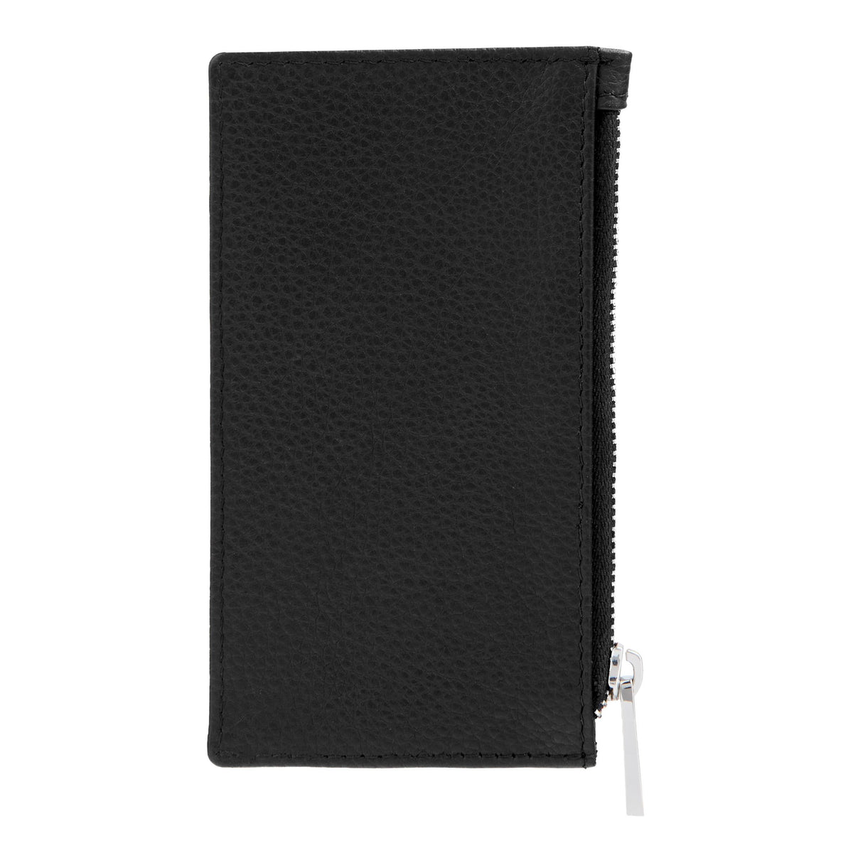 Card Holder Zip Classic Grained Black