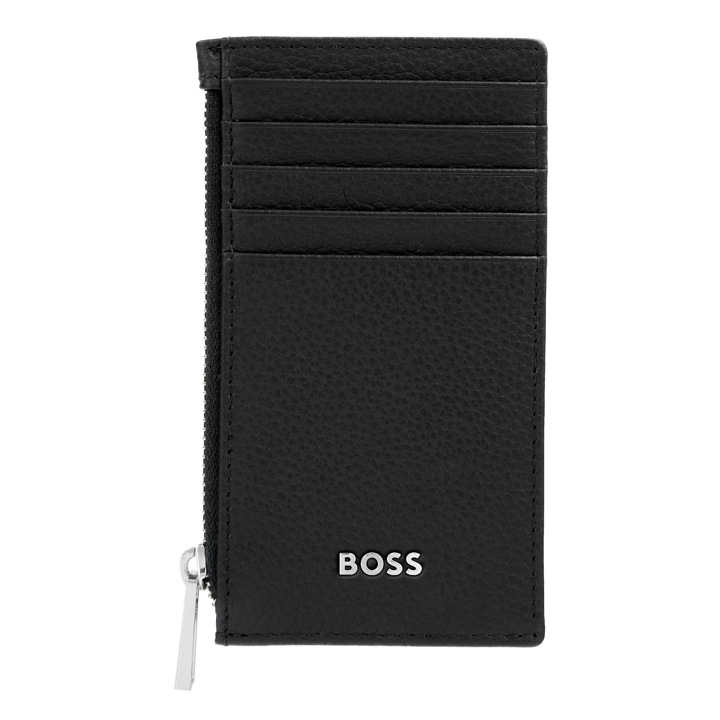 Card Holder Zip Classic Grained Black