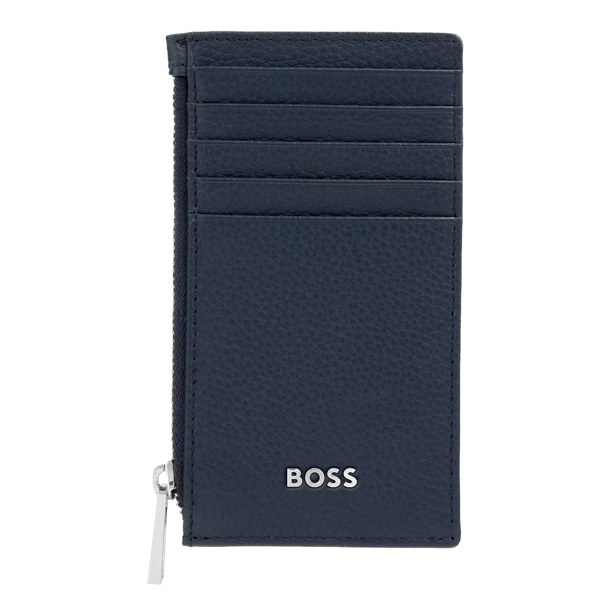 Card Holder Zip Classic Grained Black