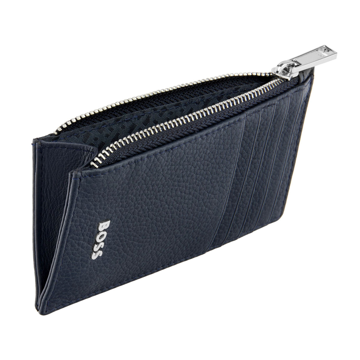 Card Holder Zip Classic Grained Black