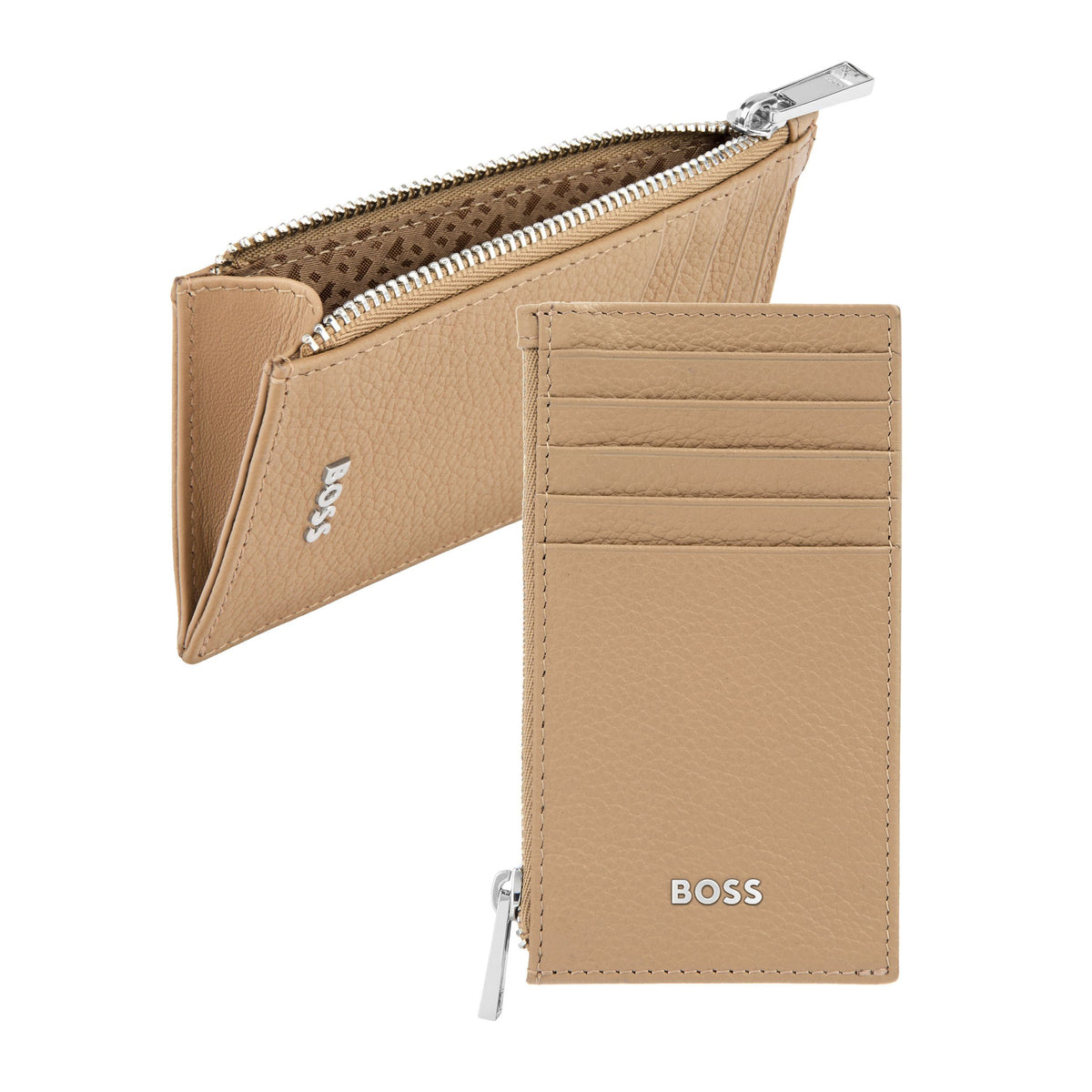 Card Holder Zip Classic Grained Black