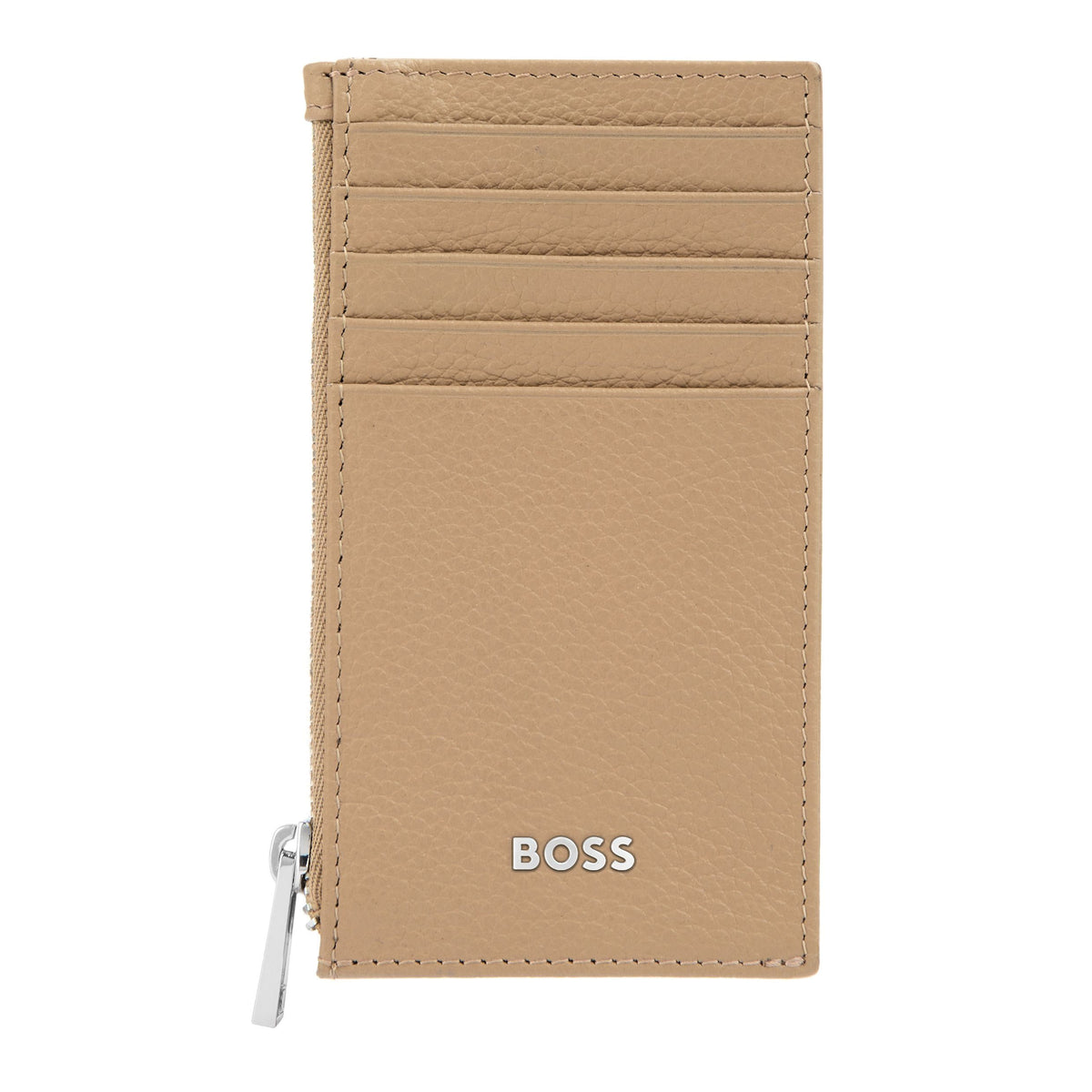 Card Holder Zip Classic Grained Black