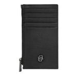 Card Holder Zip Double B Saffiano Black