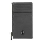 Card Holder Zip Double B Saffiano Black