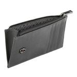 Card Holder Zip Double B Saffiano Black