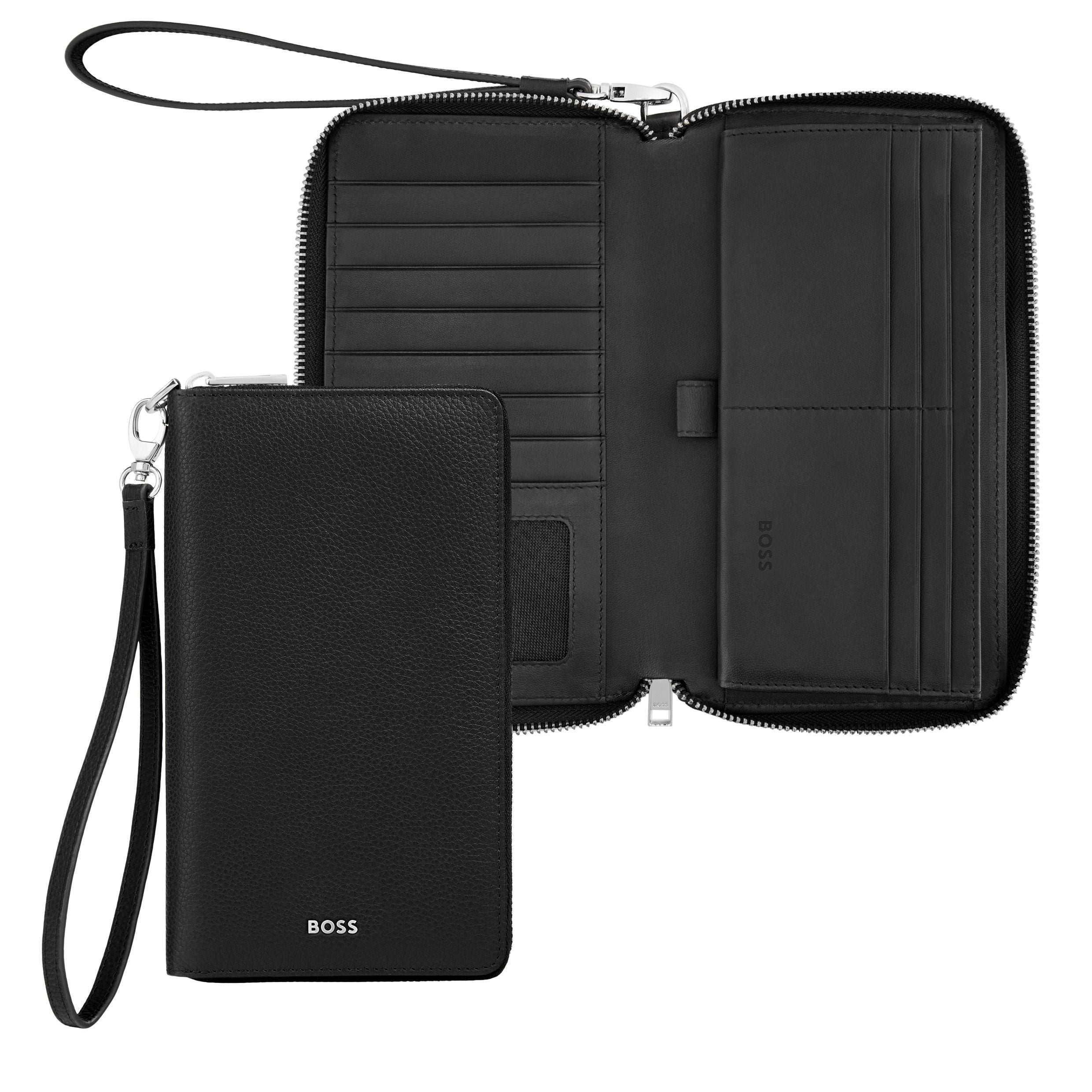 Travel Wallet Classic Grained Black