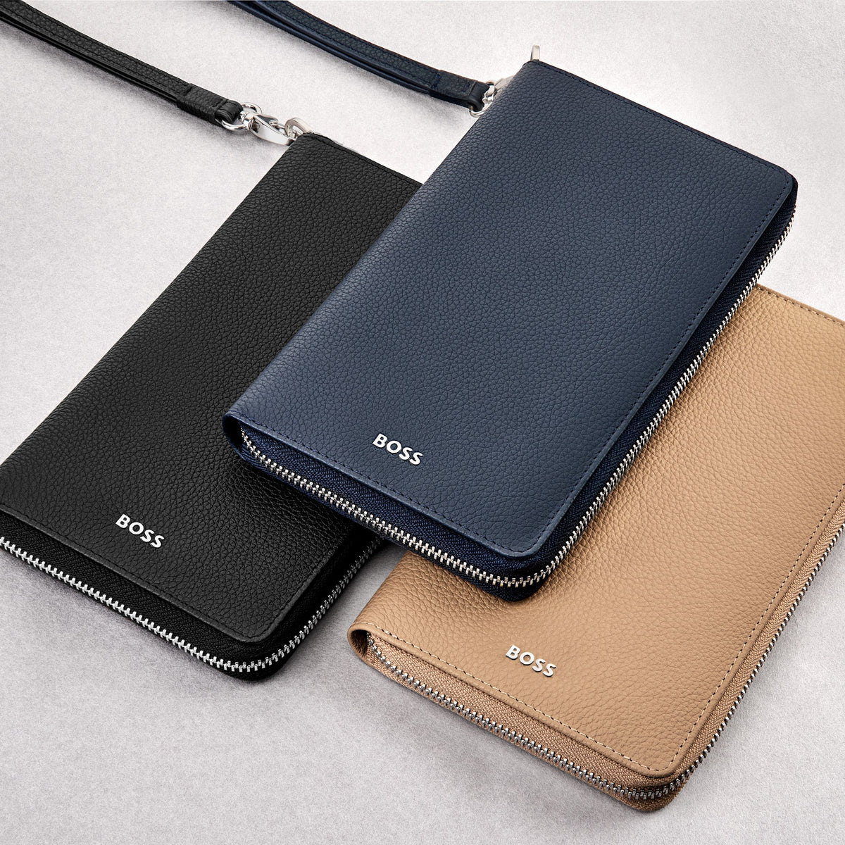 Travel Wallet Classic Grained Black