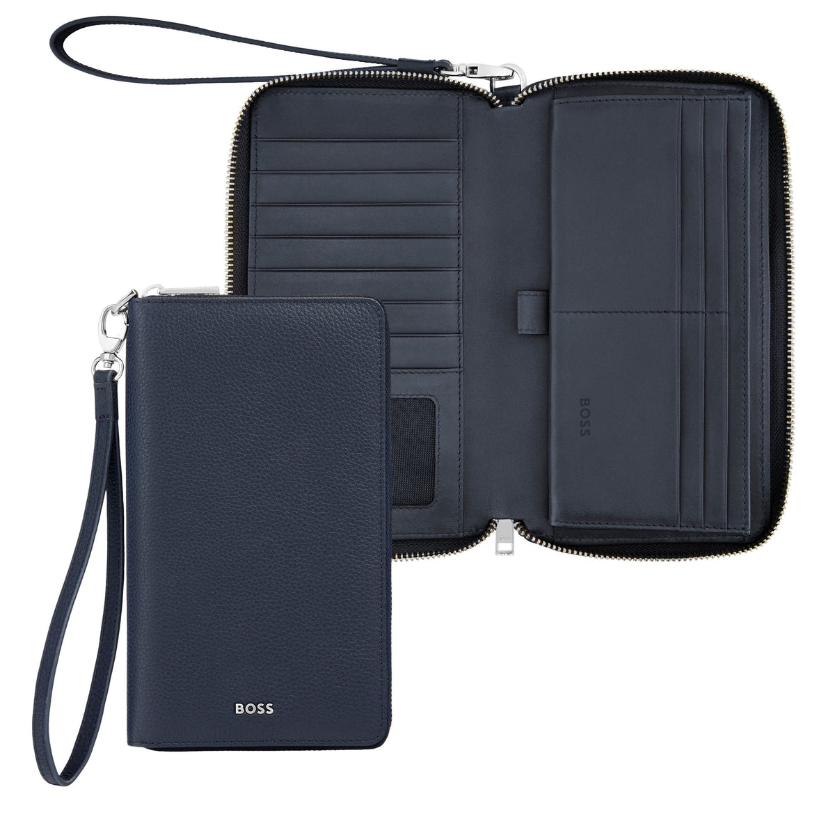 Travel Wallet Classic Grained Black