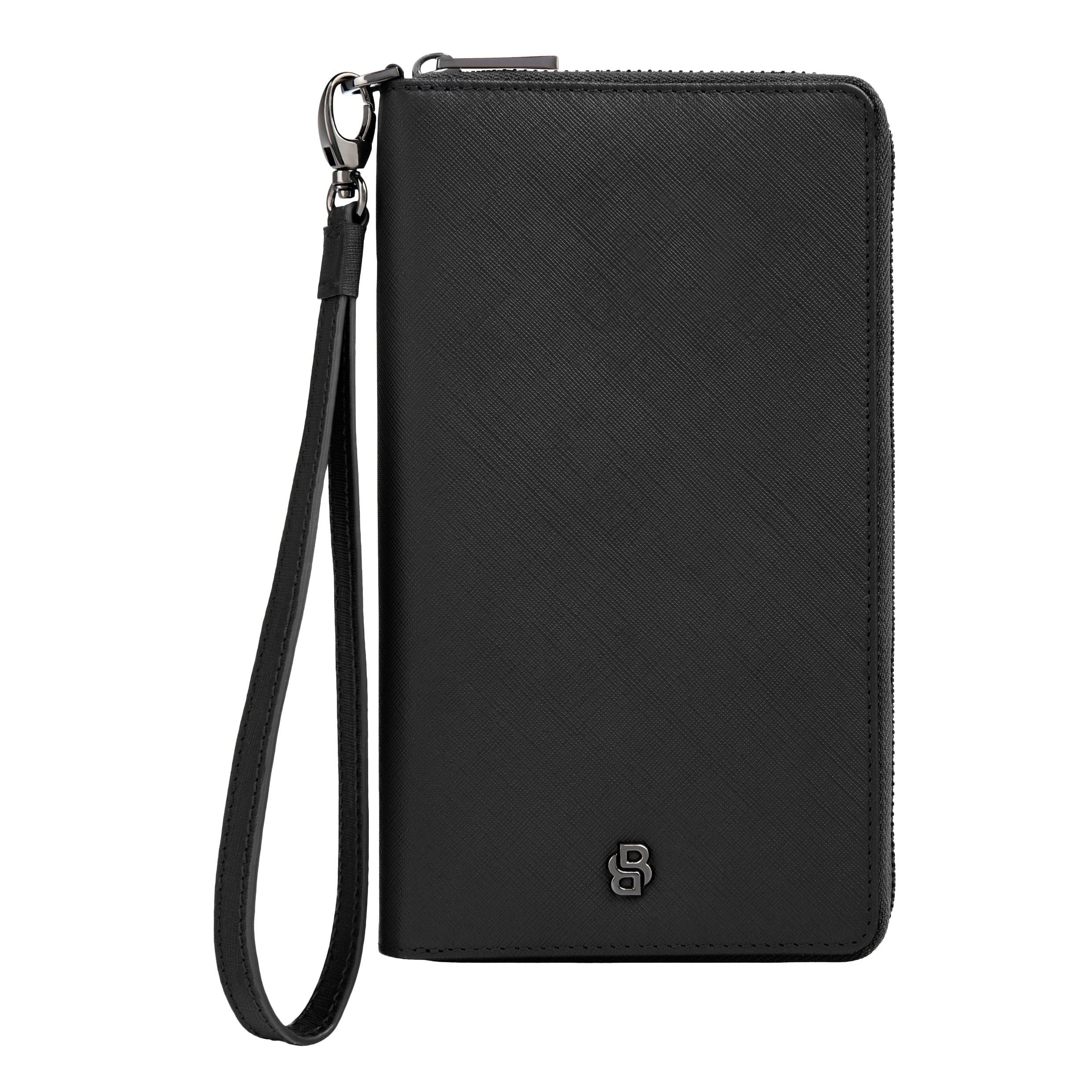 Travel Wallet Double B Saffiano Black