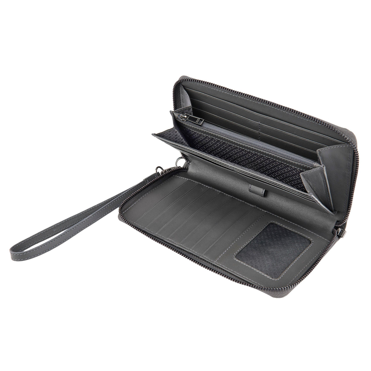 Travel Wallet Double B Saffiano Black