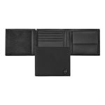 Money Wallet With Flap Double B Saffiano Black