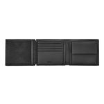 Money Wallet With Flap Double B Saffiano Black
