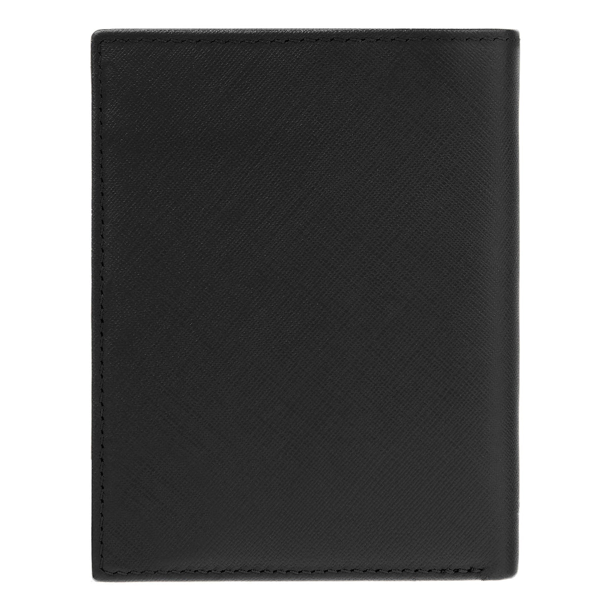 Money Wallet With Flap Double B Saffiano Black