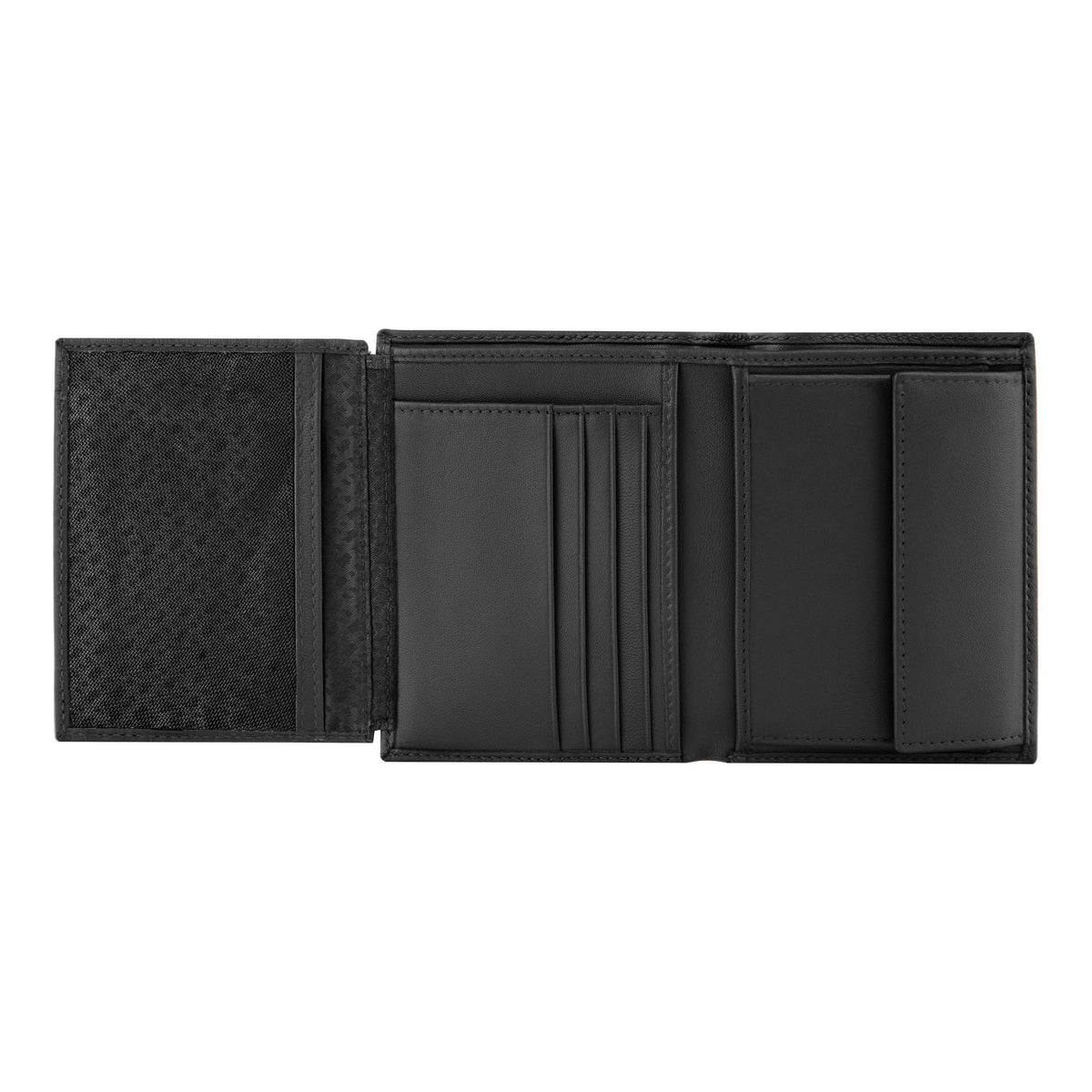 Money Wallet With Flap Double B Saffiano Black
