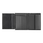 Money Wallet With Flap Double B Saffiano Black