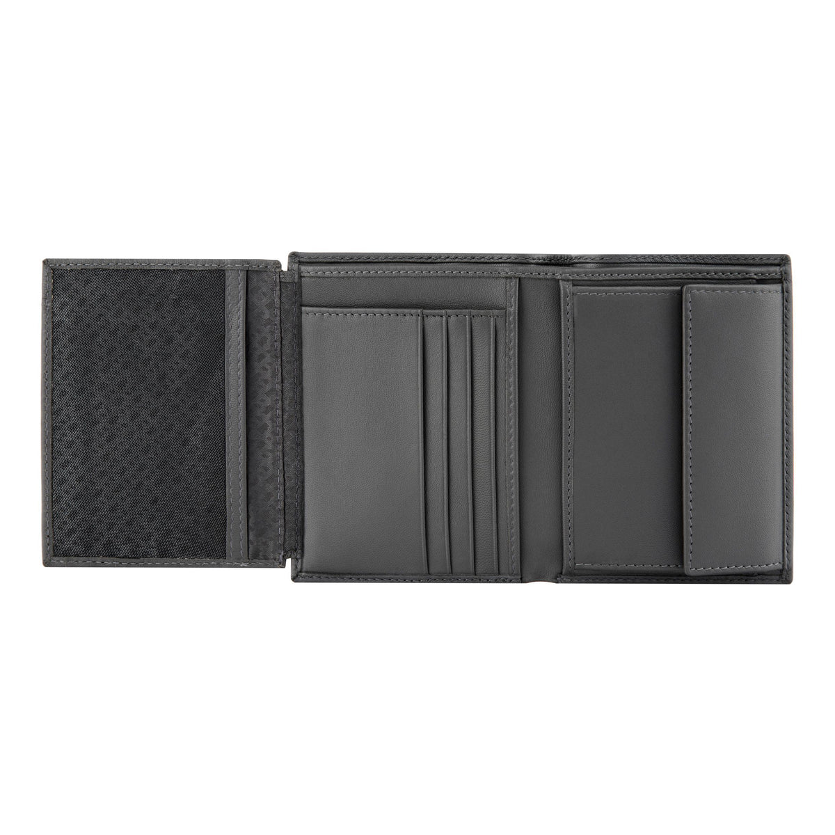 Money Wallet With Flap Double B Saffiano Black