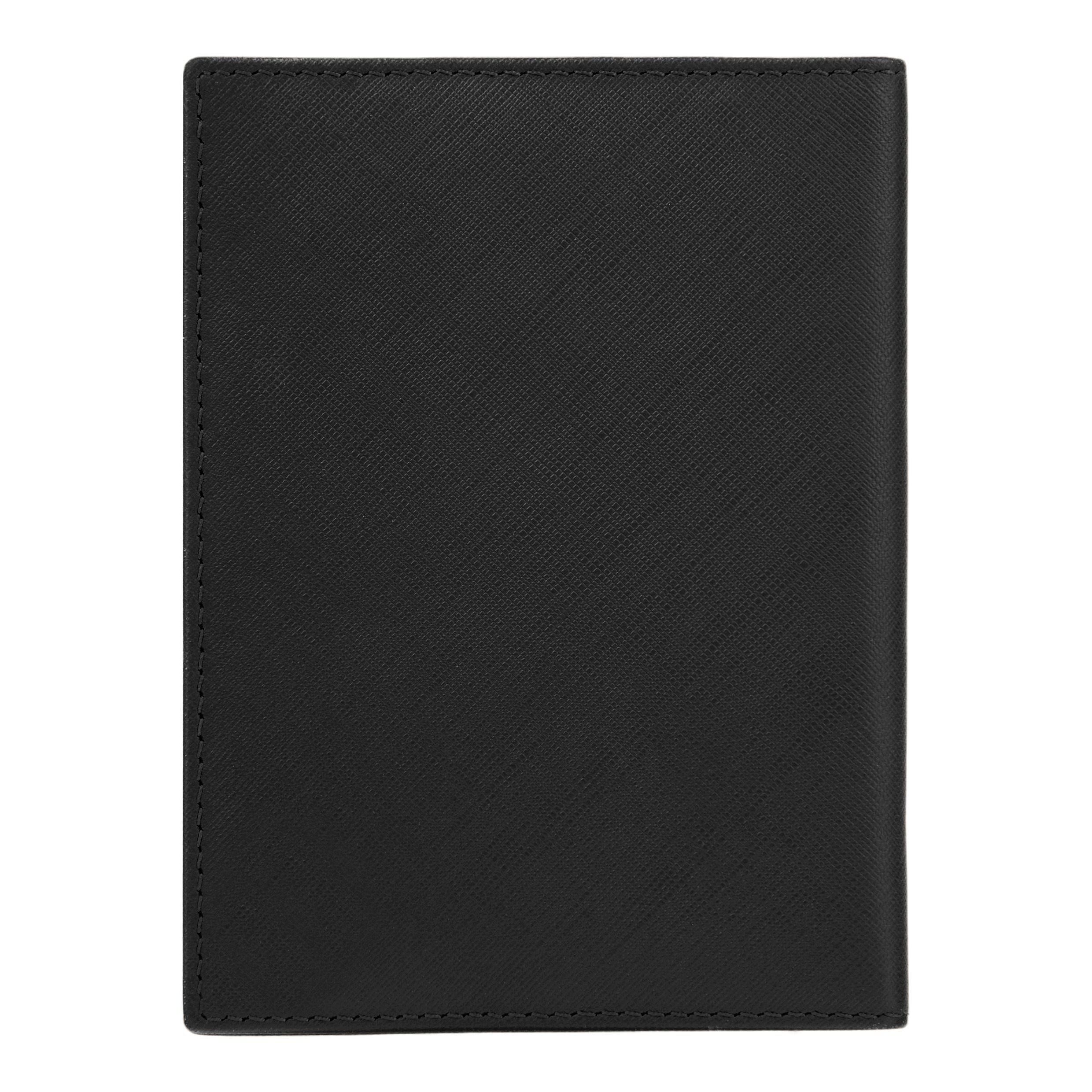 Passport Holder Double B Saffiano Black