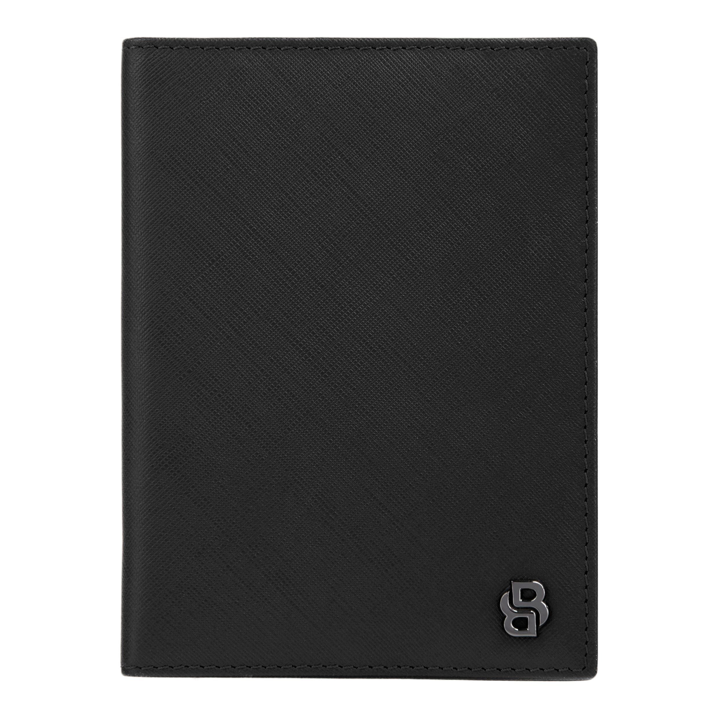 Passport Holder Double B Saffiano Black