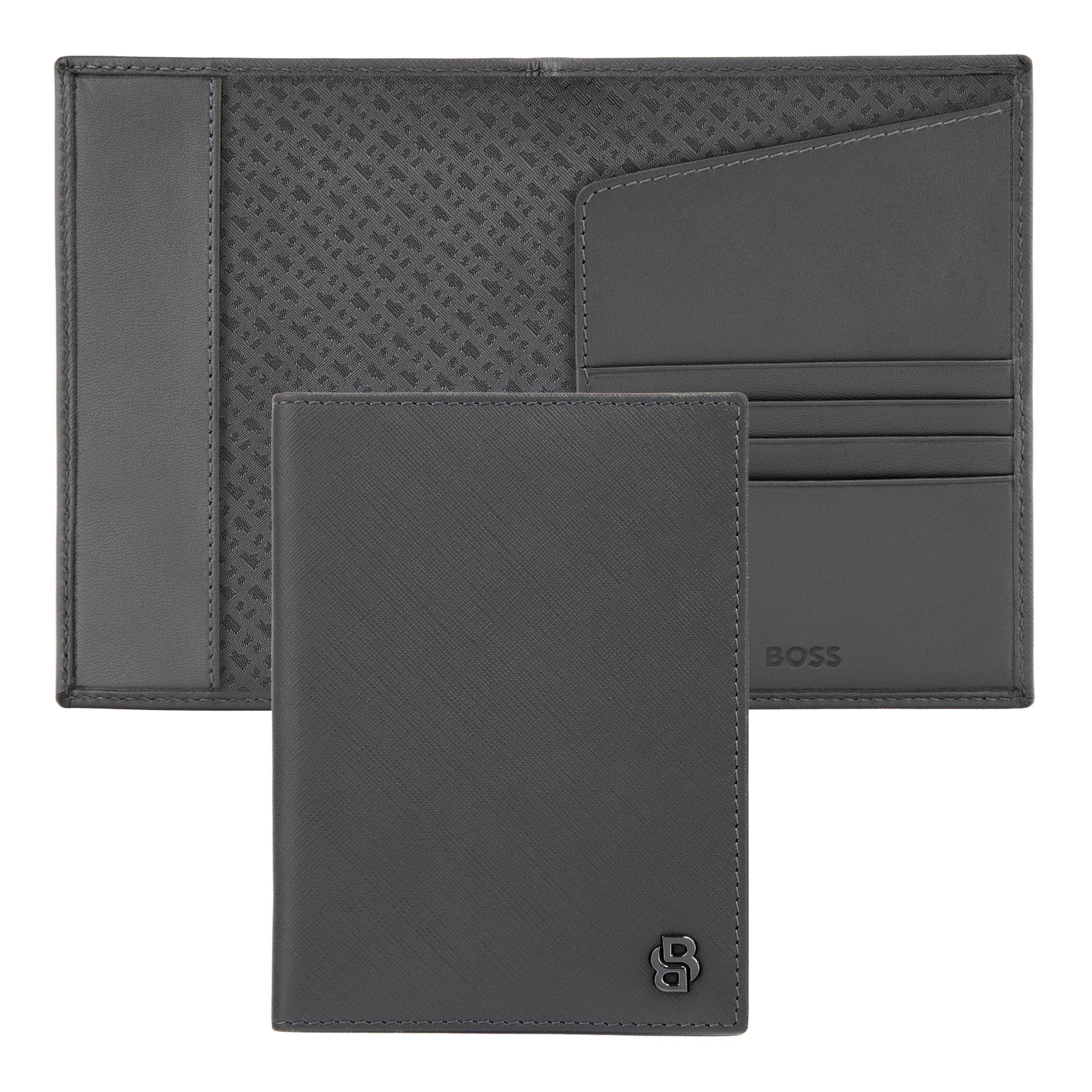 Passport Holder Double B Saffiano Black