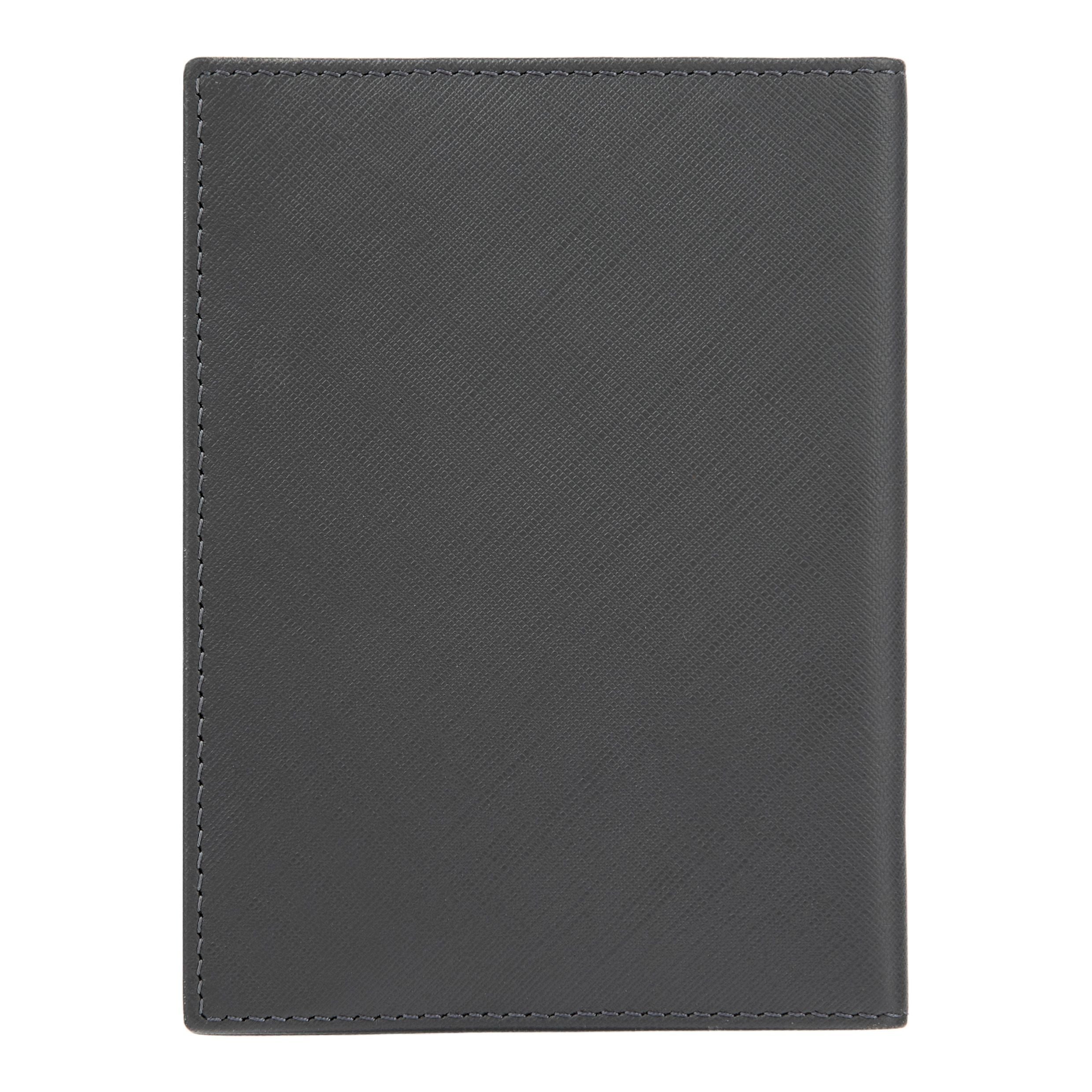 Passport Holder Double B Saffiano Black