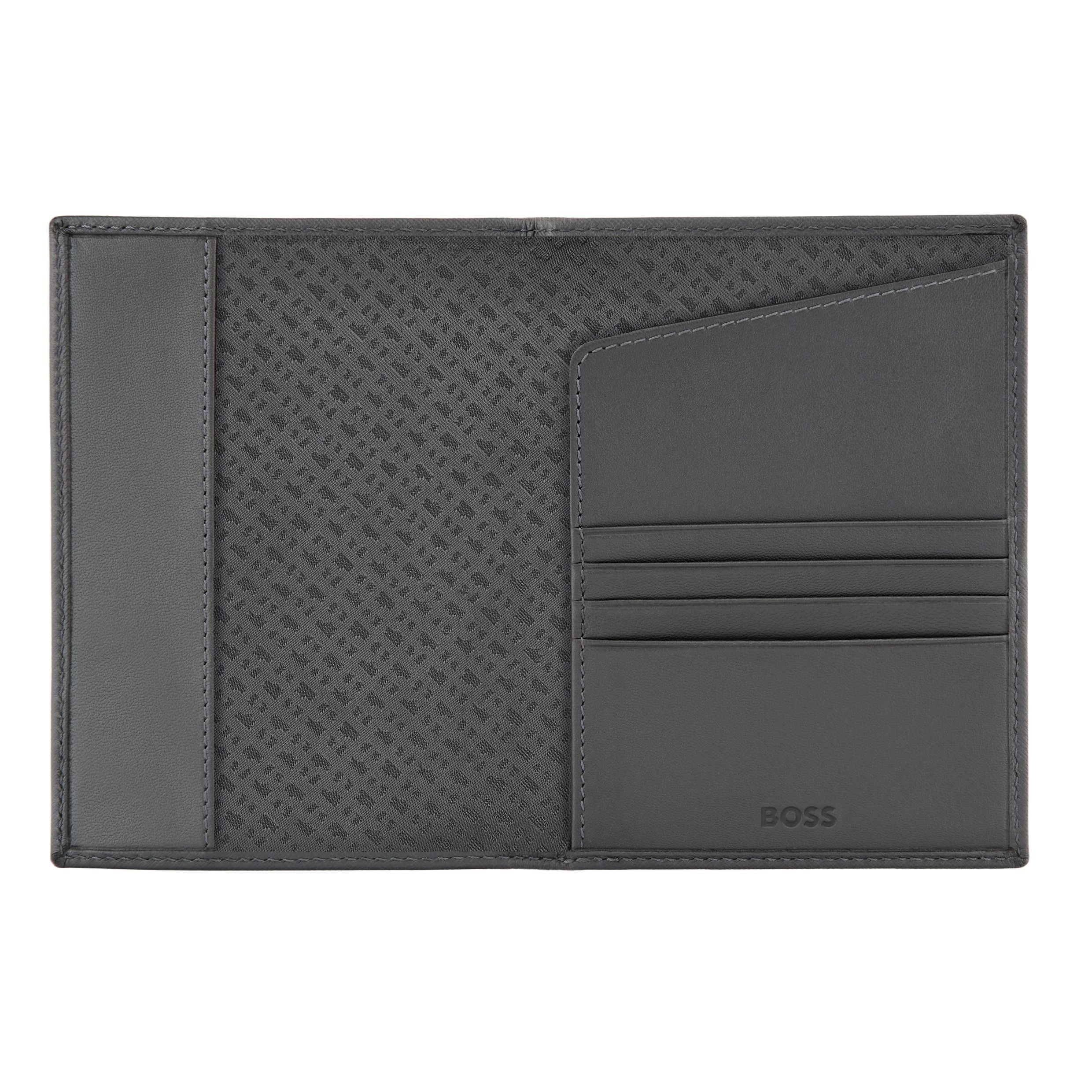 Passport Holder Double B Saffiano Black