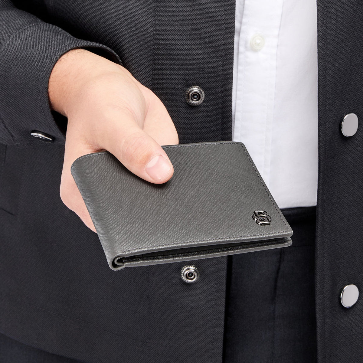 Wallet Double B Saffiano Black