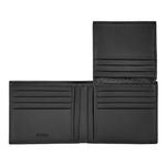 Card Wallet With Flap Double B Saffiano Black
