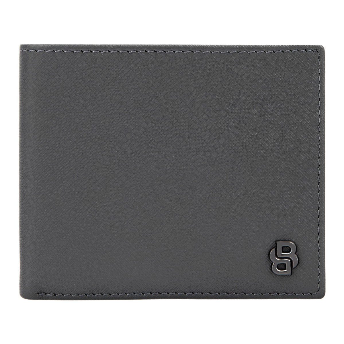 Card Wallet With Flap Double B Saffiano Black