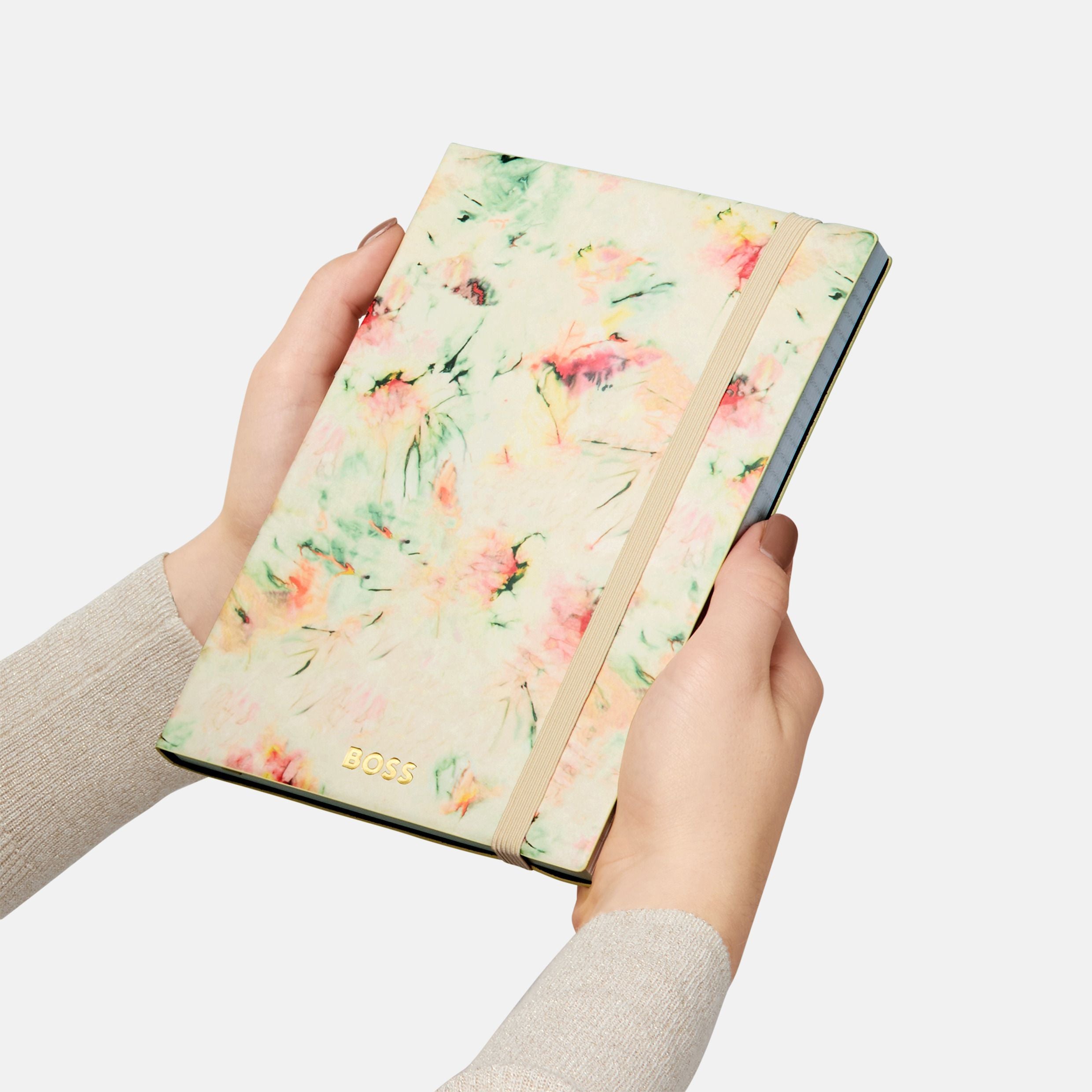 Notebook A5 Tie-Dye Flower Cream Lined