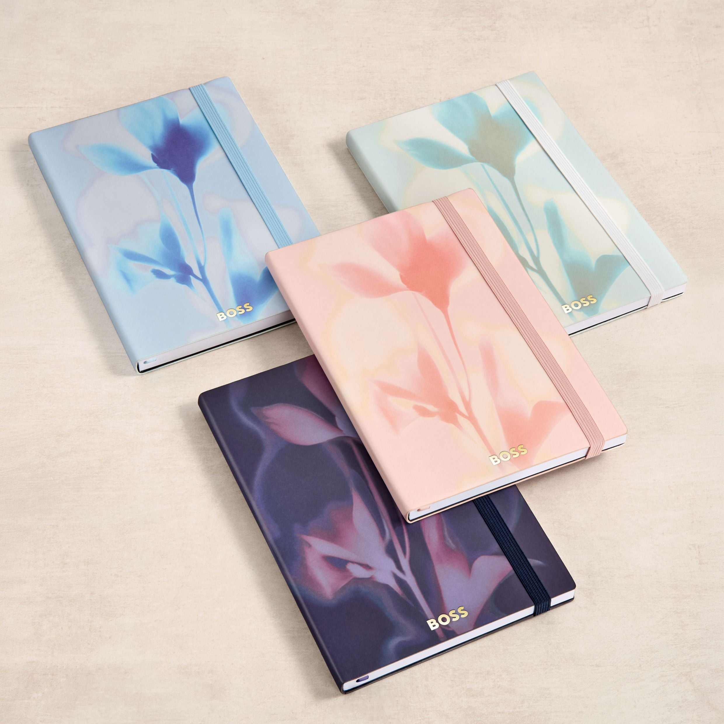 Notebook A5 Holographic Flower Light Blue Lined