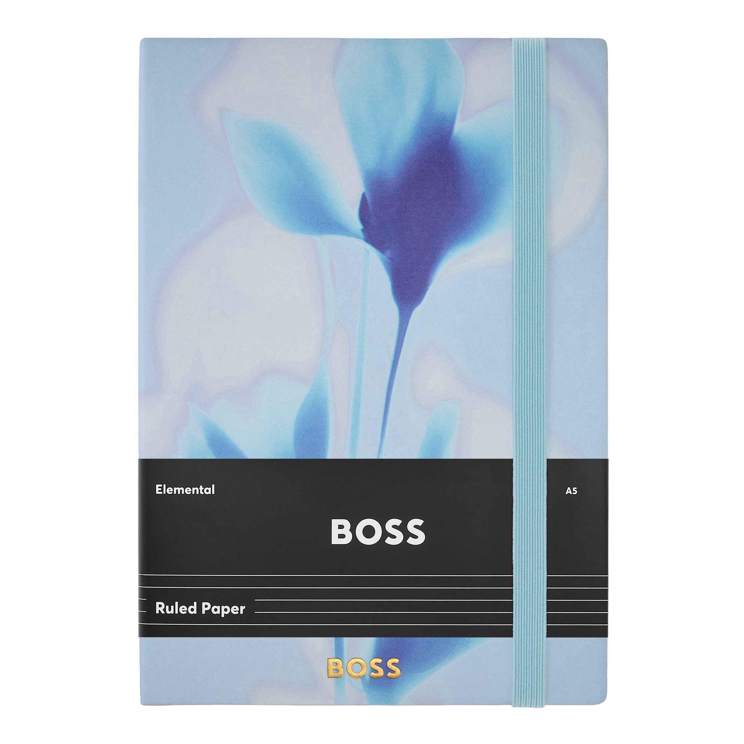 Notebook A5 Holographic Flower Light Blue Lined