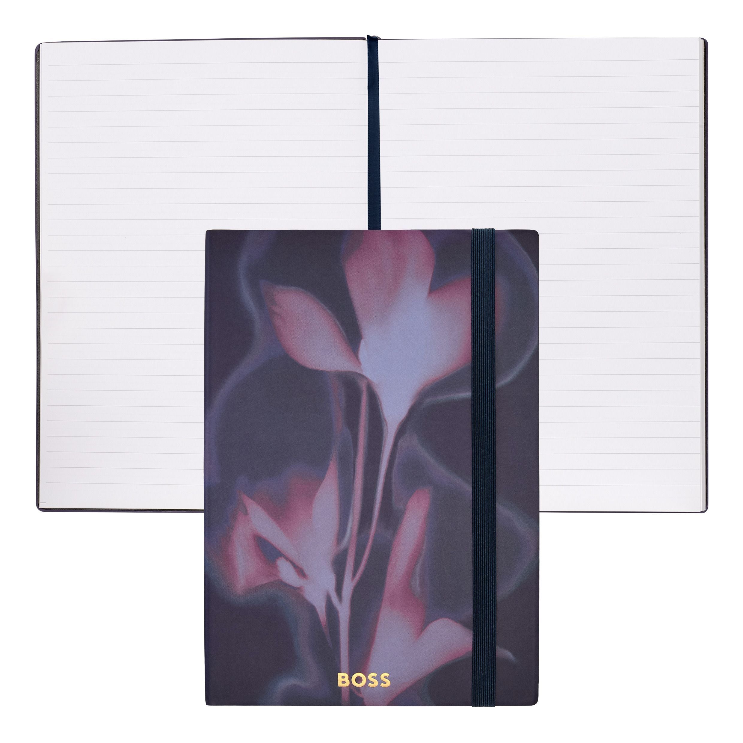 Notebook A5 Holographic Flower Light Blue Lined