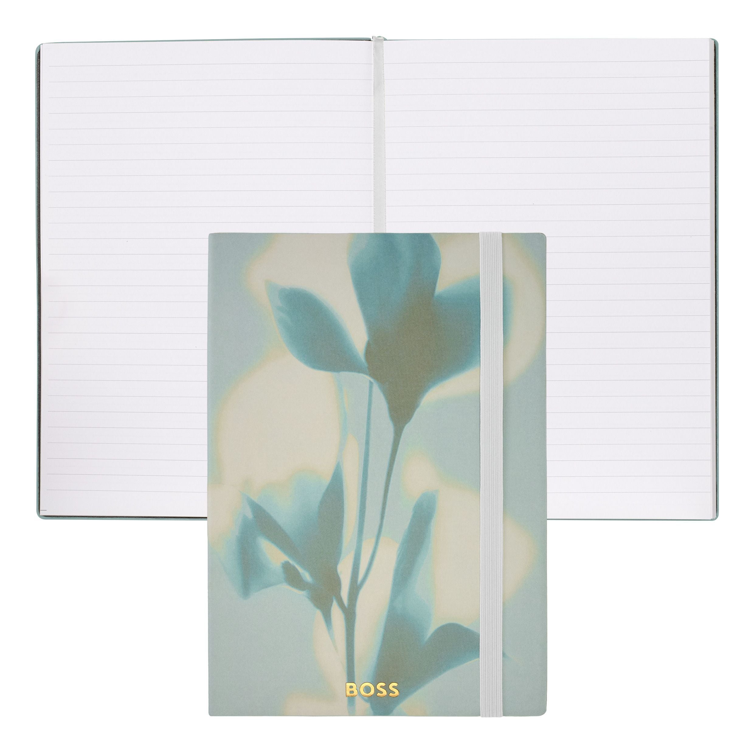 Notebook A5 Holographic Flower Light Blue Lined
