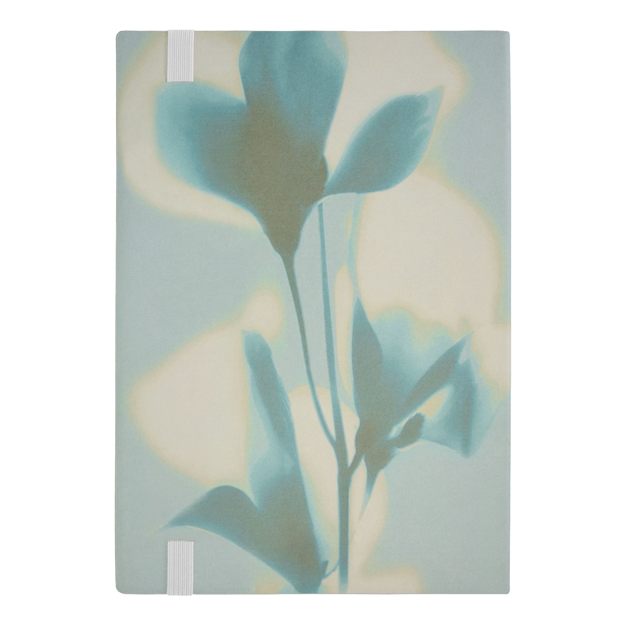 Notebook A5 Holographic Flower Light Blue Lined