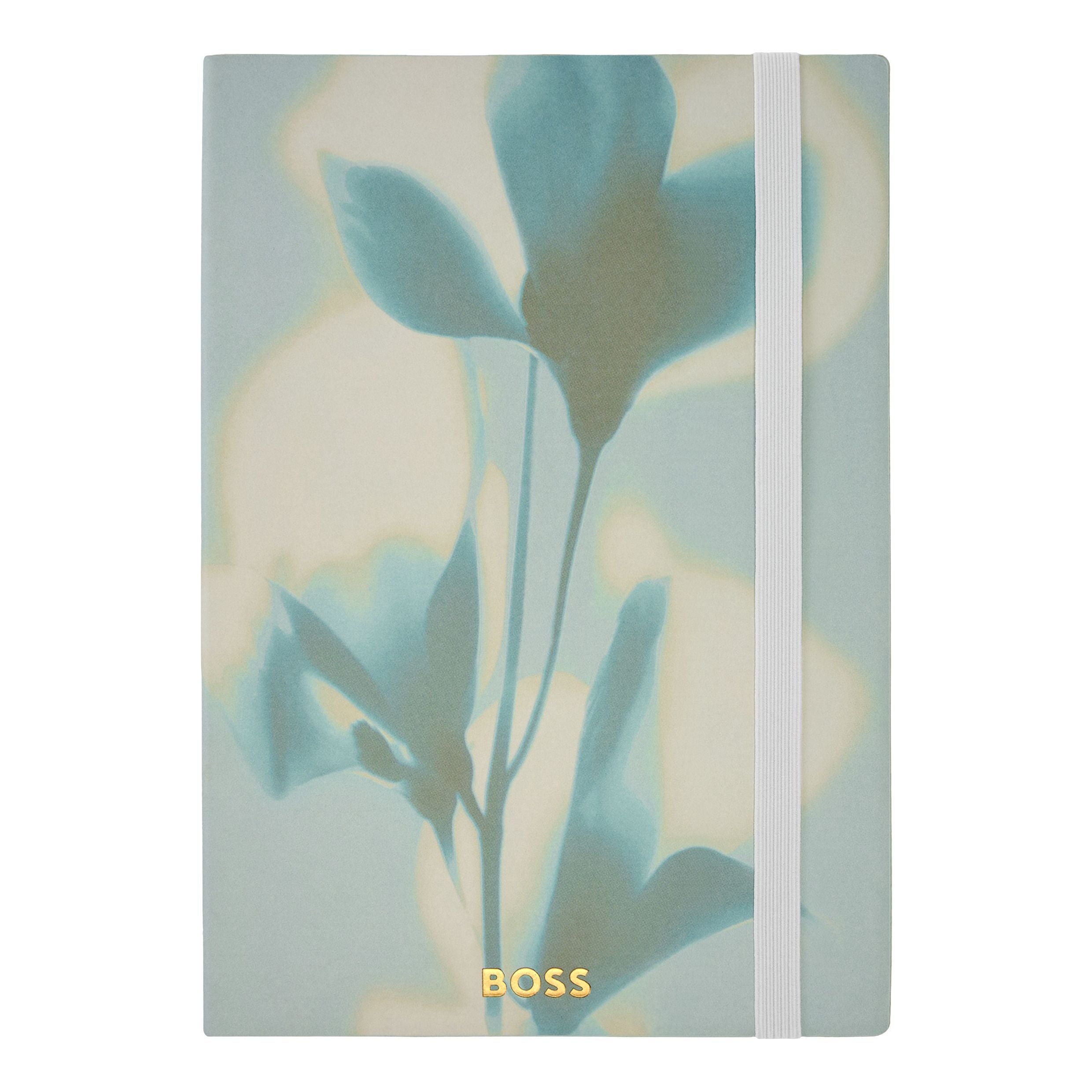 Notebook A5 Holographic Flower Light Blue Lined