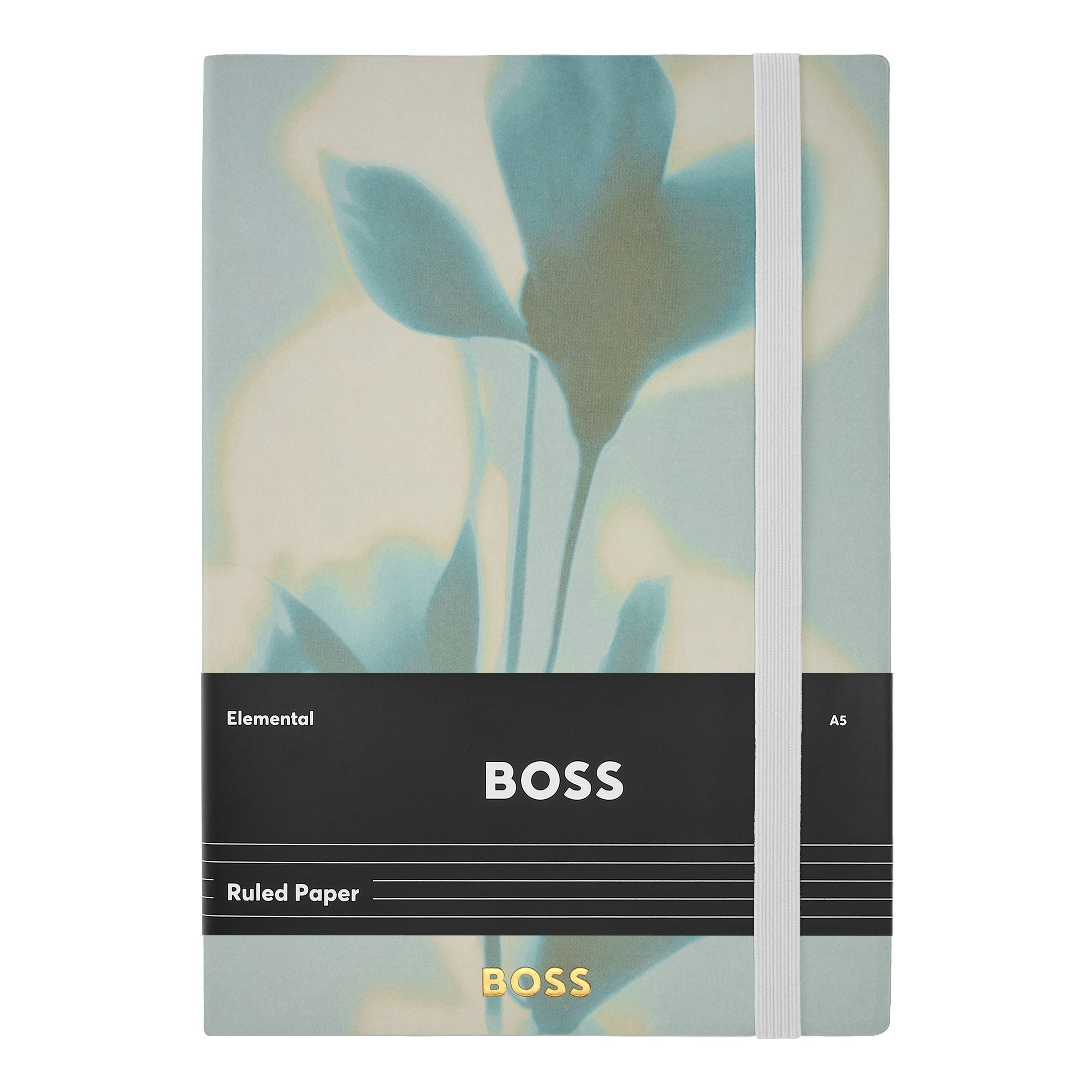 Notebook A5 Holographic Flower Light Blue Lined