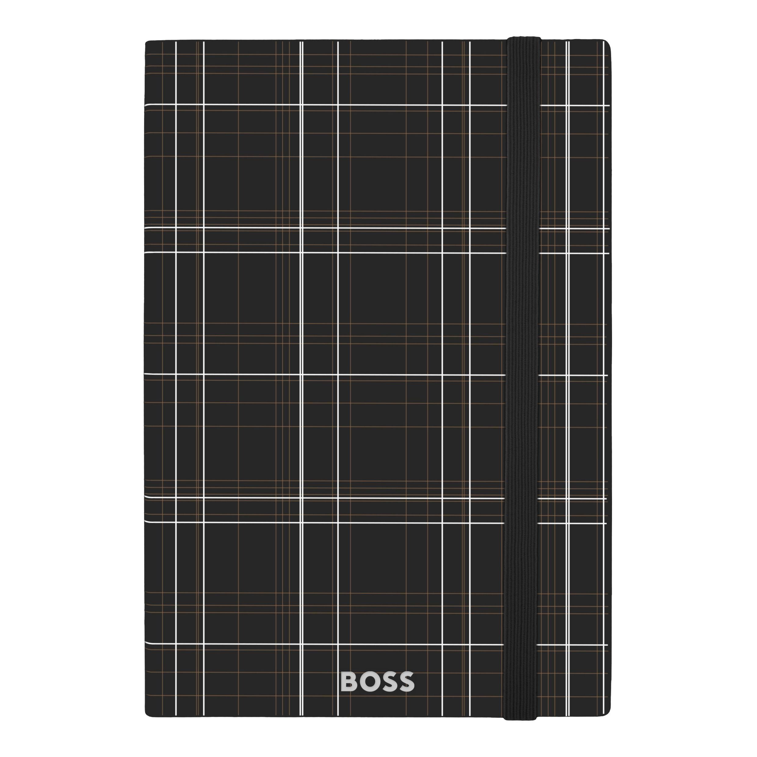 Notebook A5 Checkered Black Lined