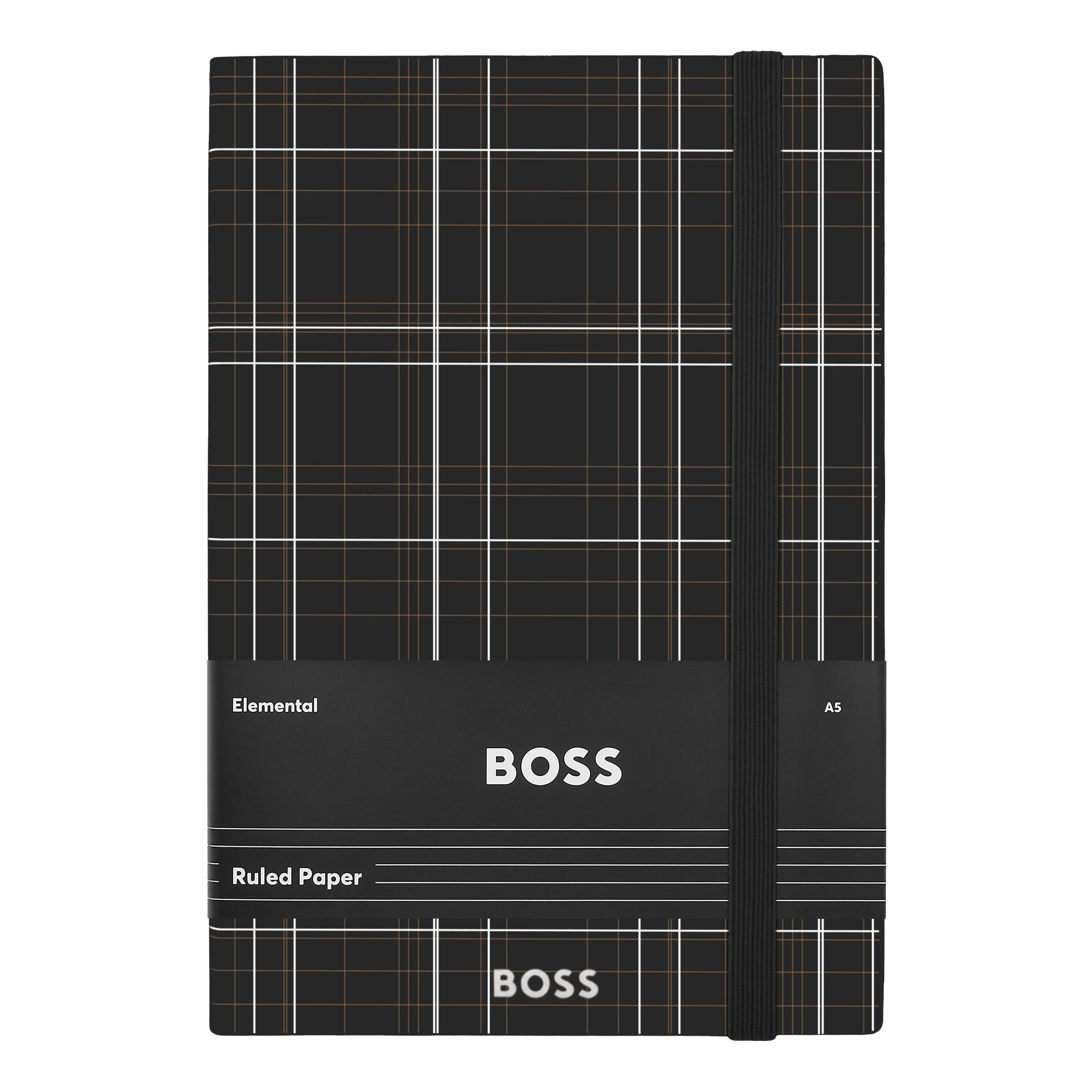 Notebook A5 Checkered Black Lined