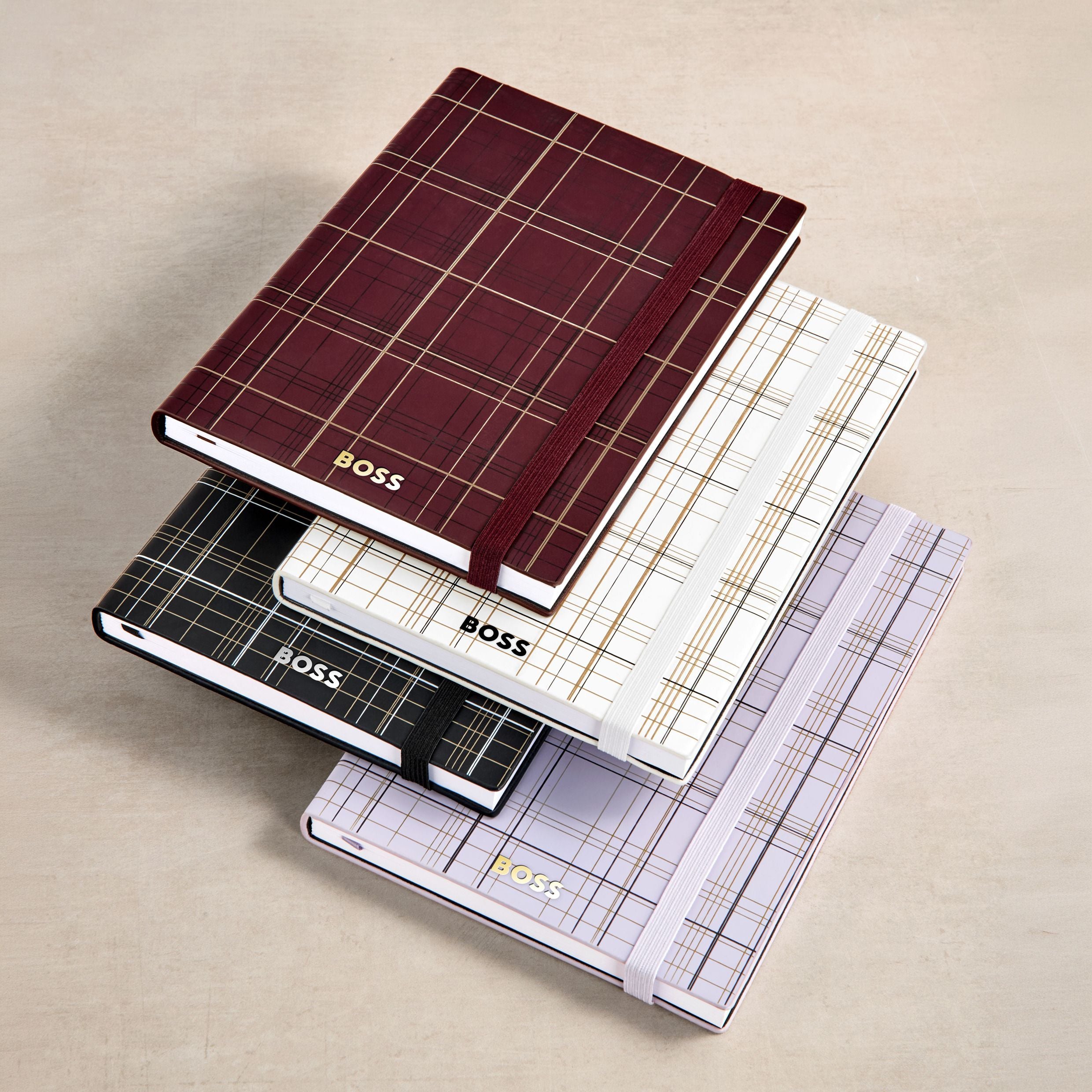 Notebook A5 Checkered Black Lined