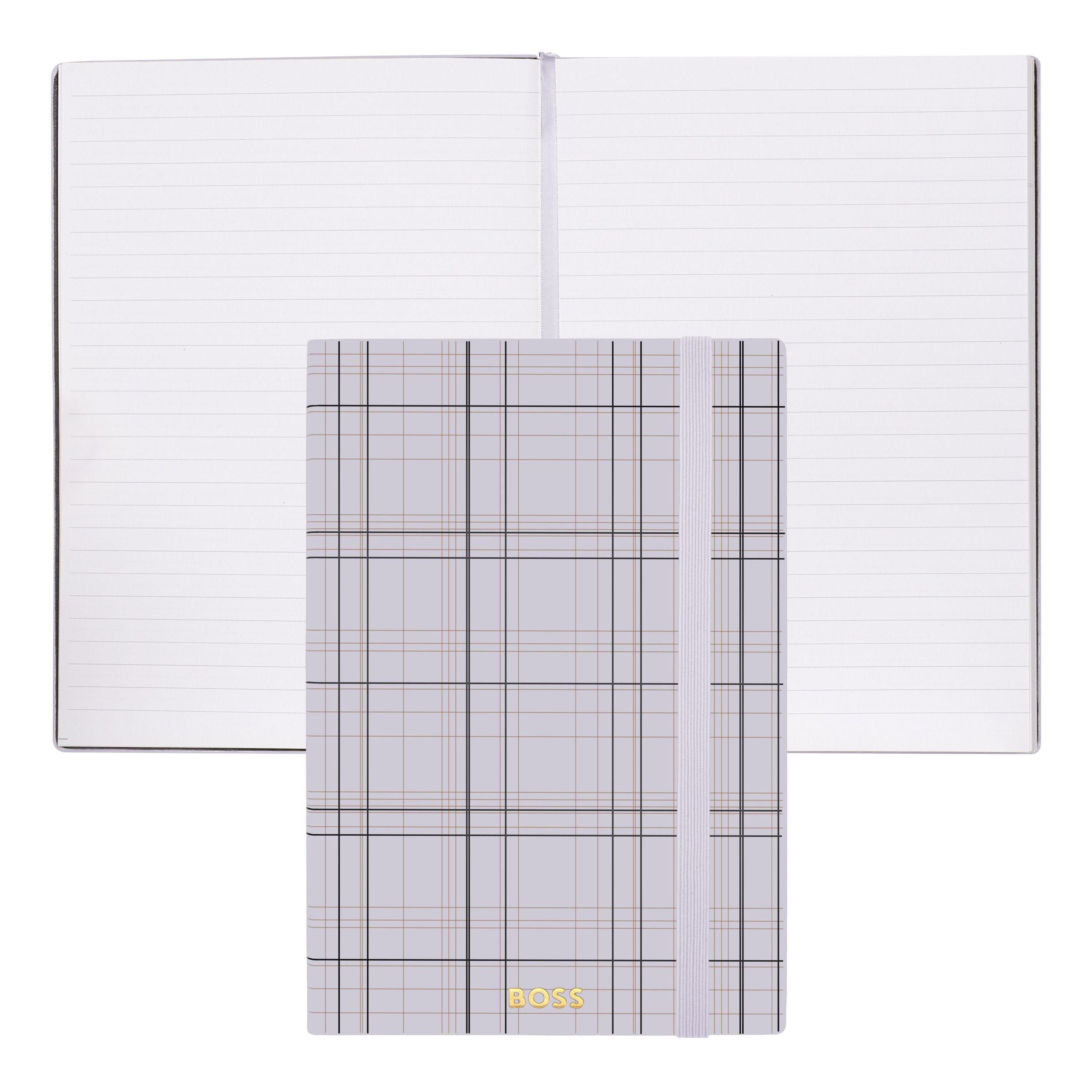 Notebook A5 Checkered Black Lined