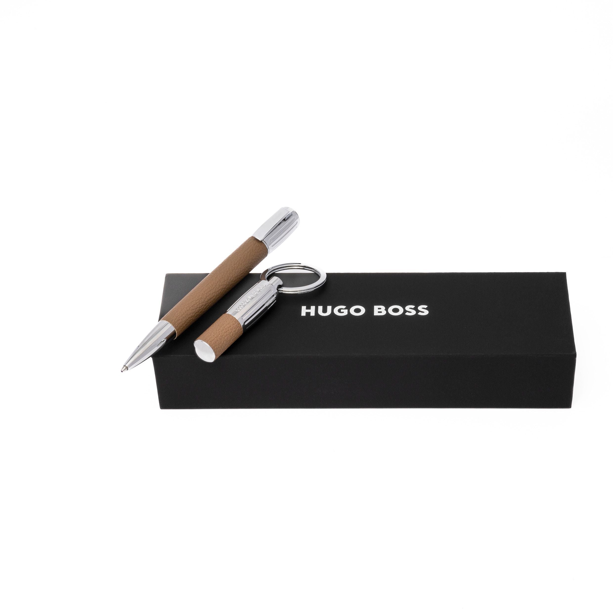 Set Iconic Pebbled Black (Ballpoint Pen & Key Ring)