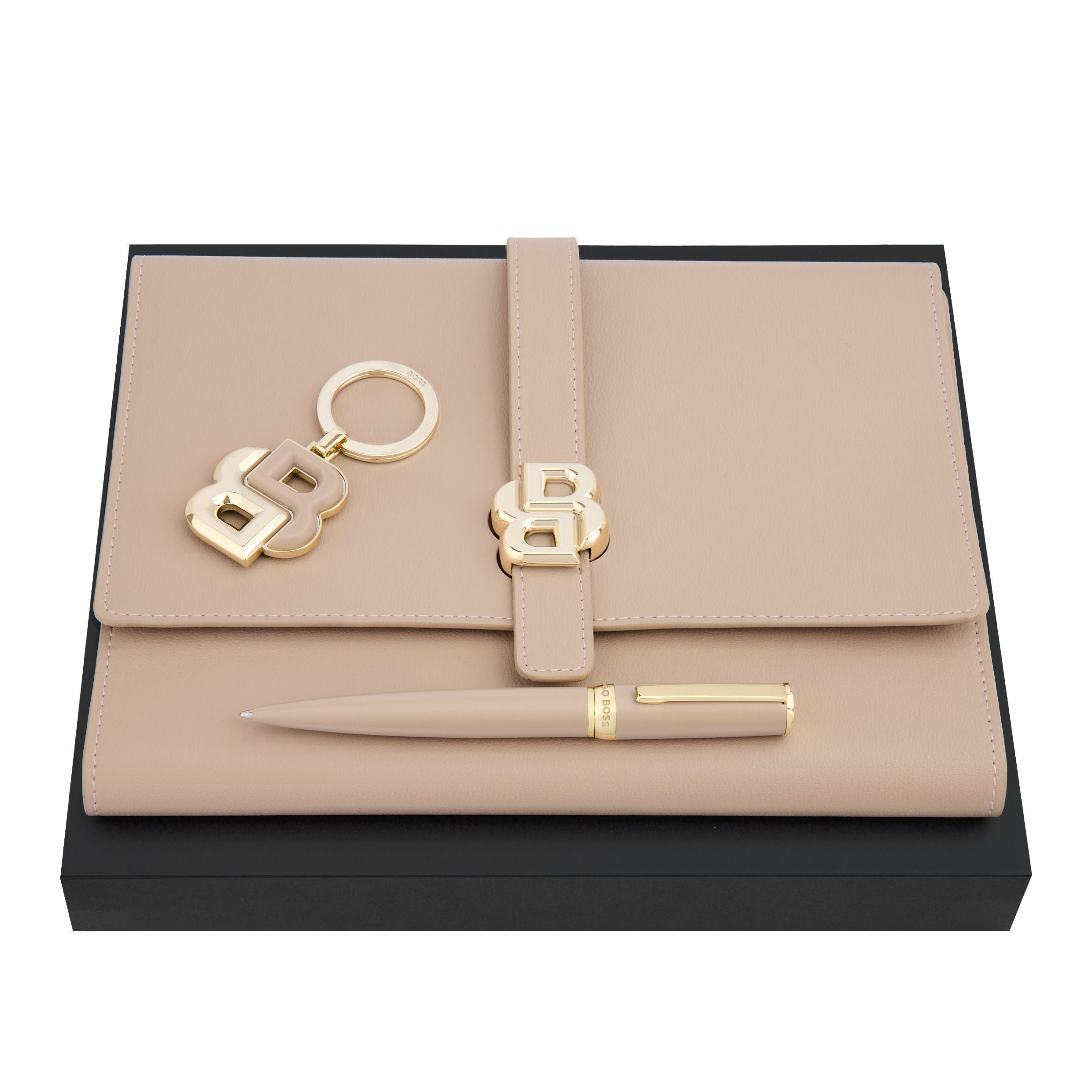 Set Hugo Boss Black & Gold (Ballpoint Pen, Folder A5 & Key Ring)