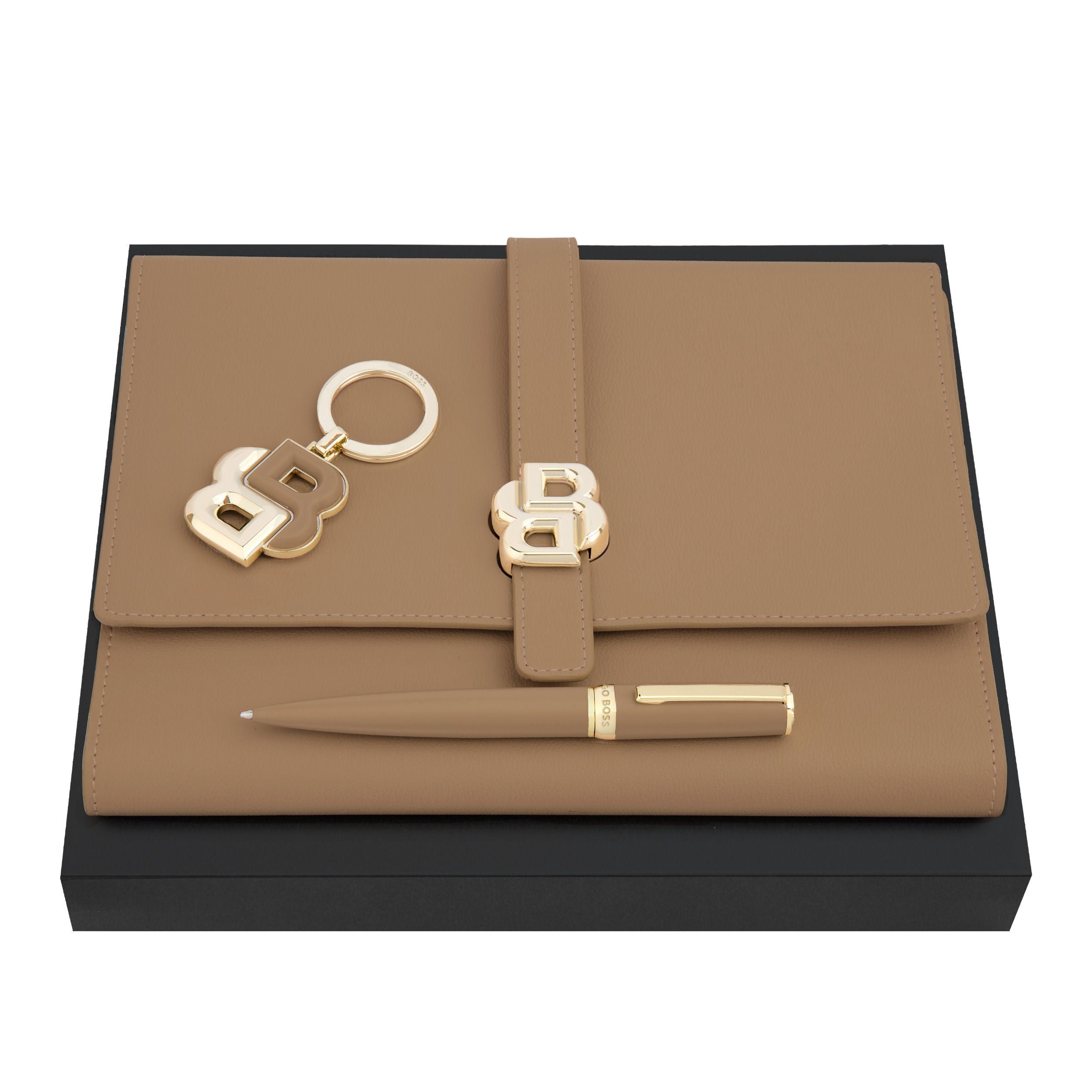 Set Hugo Boss Black & Gold (Ballpoint Pen, Folder A5 & Key Ring)
