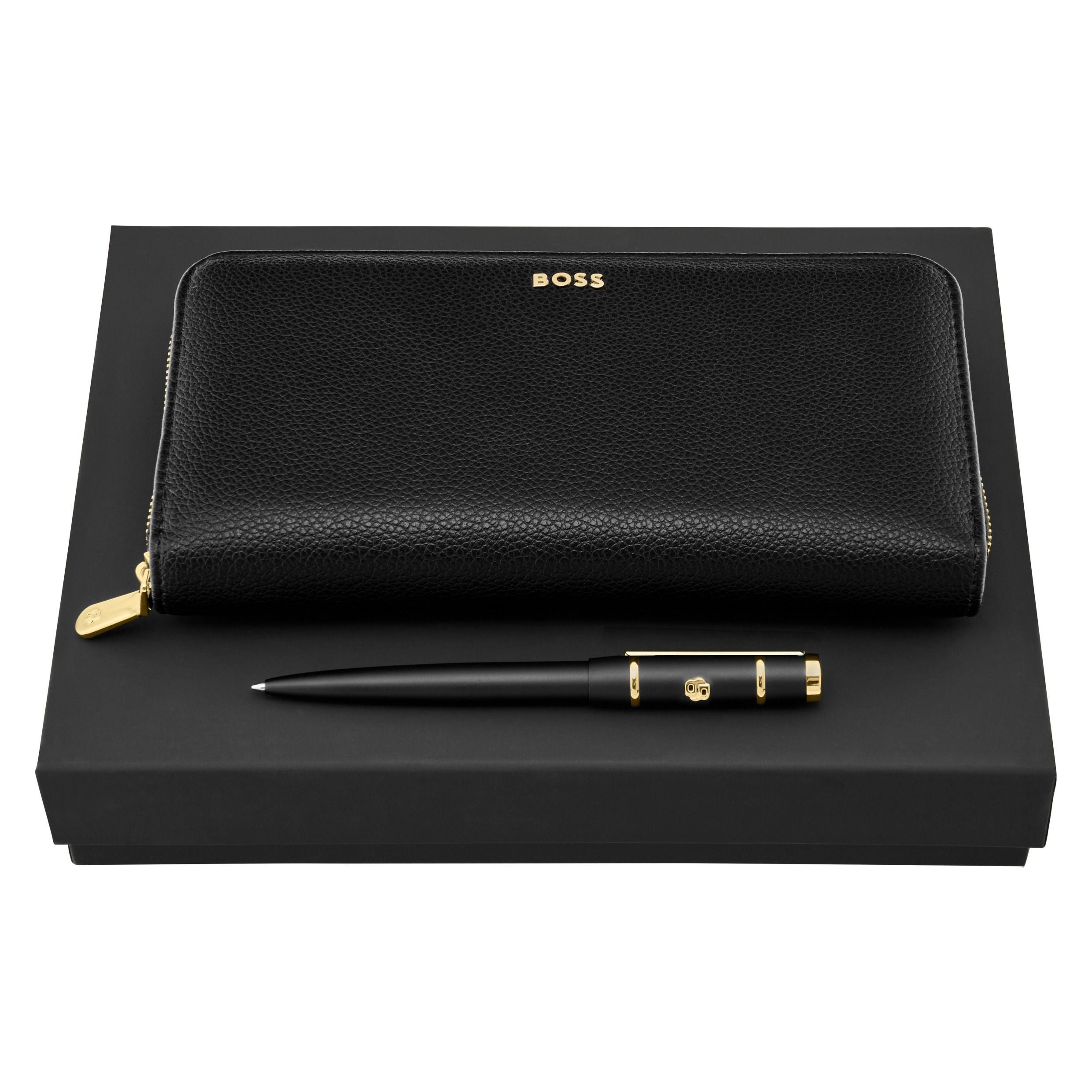 Set Hugo Boss Black (Ballpoint Pen & Travel Purse)