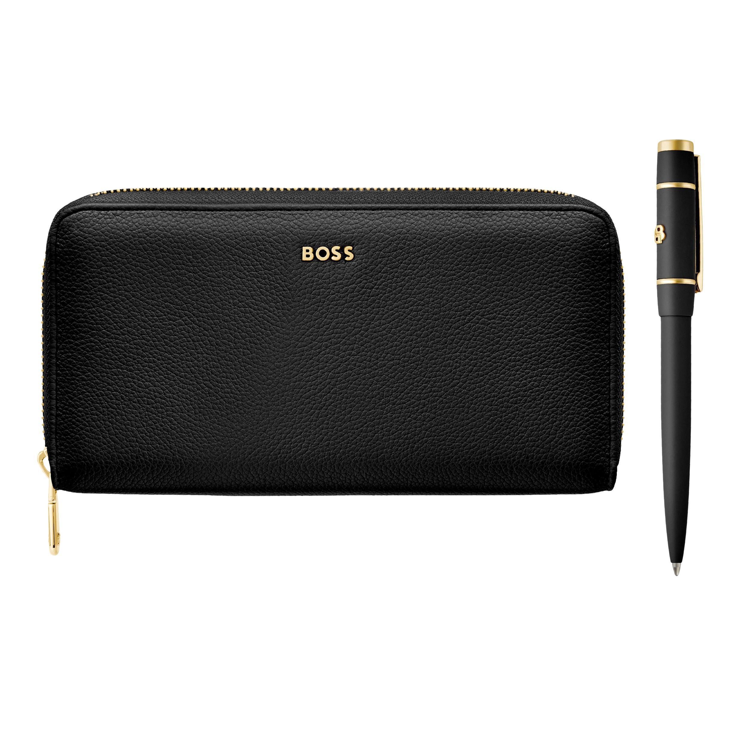 Set Hugo Boss Black (Ballpoint Pen & Travel Purse)